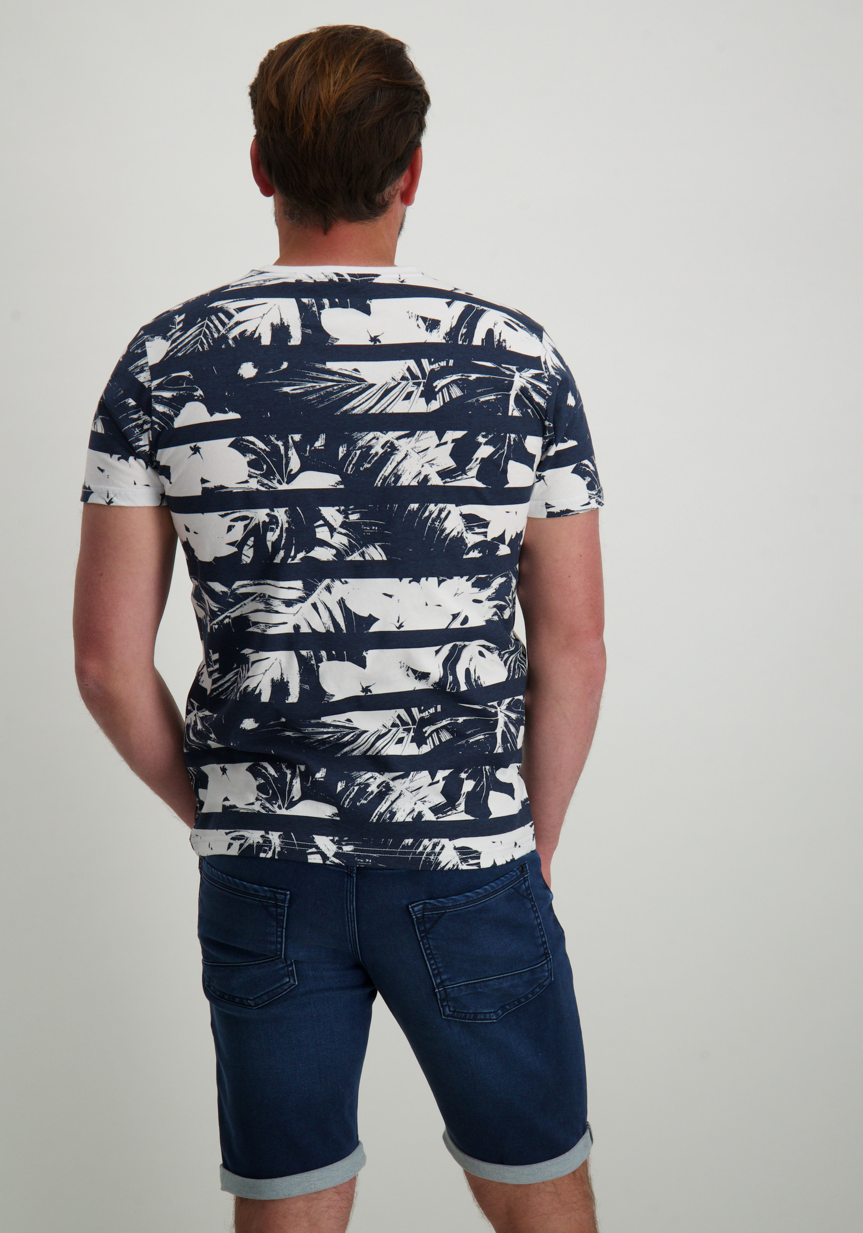 Petrol T-shirt M-1050-TSR113 Donker blauw