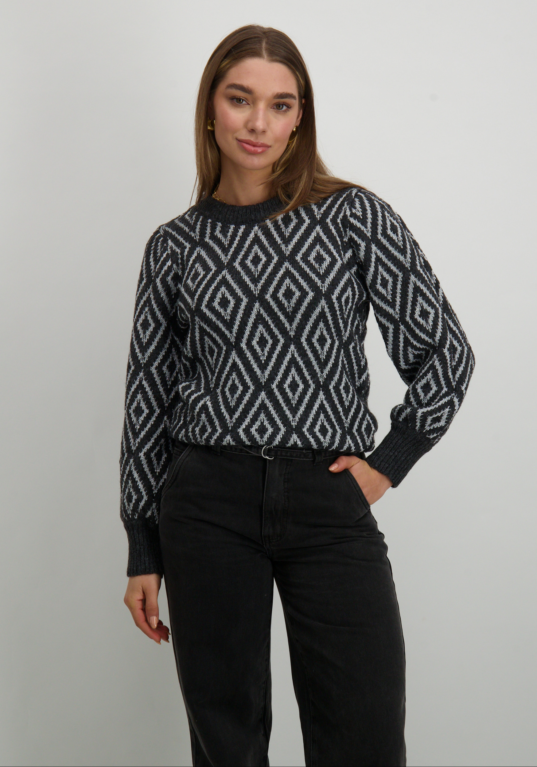 Only Trui Fie 15332139 Donker Grijs