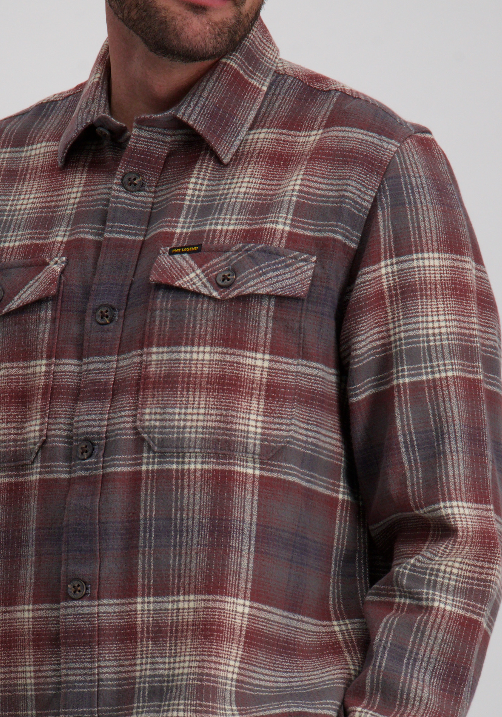 PME Legend Overshirt gerruit PSI2509244 Bruin
