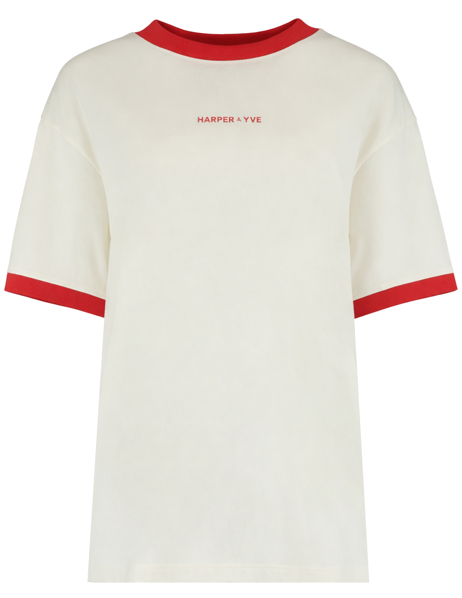 Harper & Yve T-shirt Bum Bum HS6Y300 Wolwit-ecru