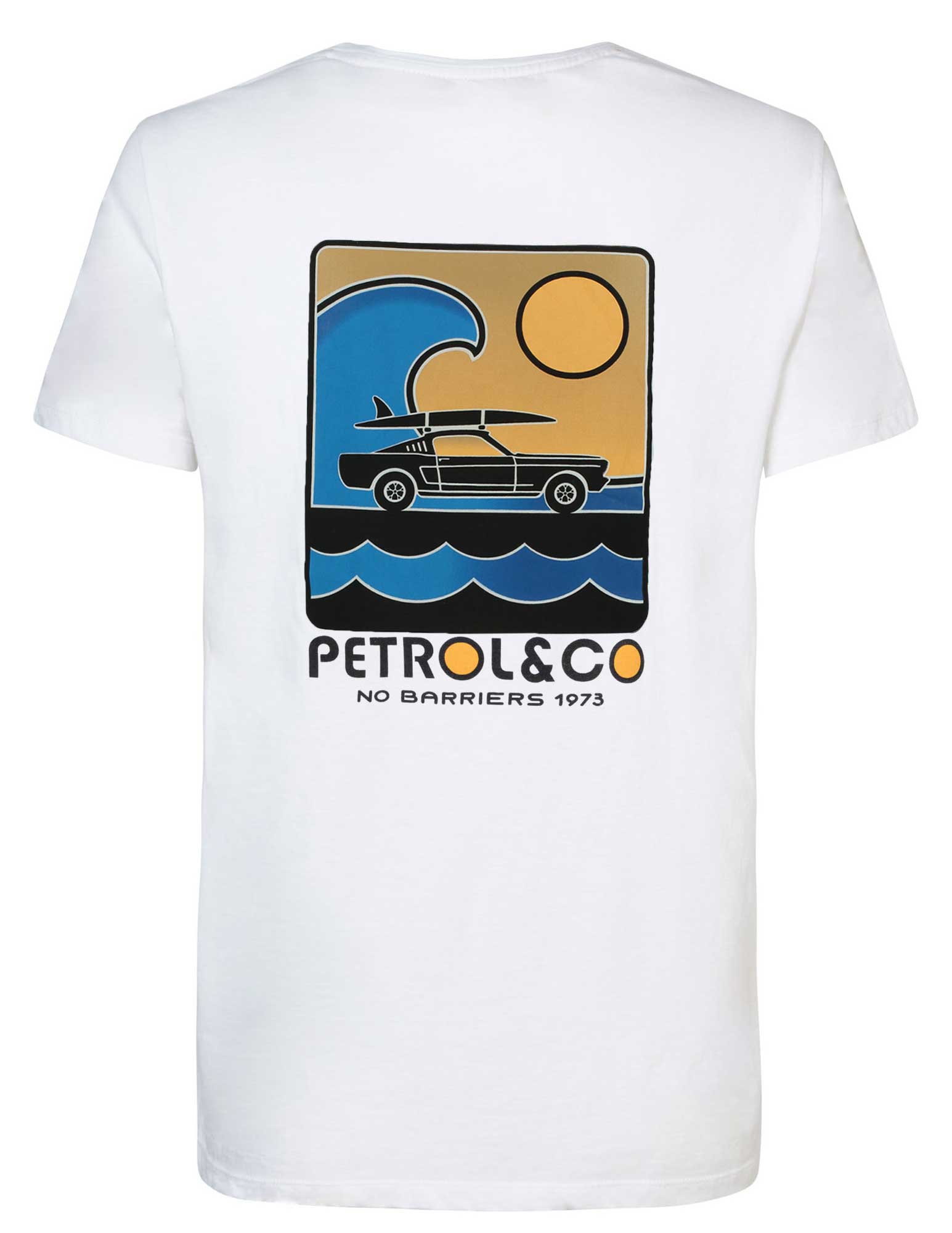 Petrol T-shirt korte mouwen M-1030-TSR686 Wit