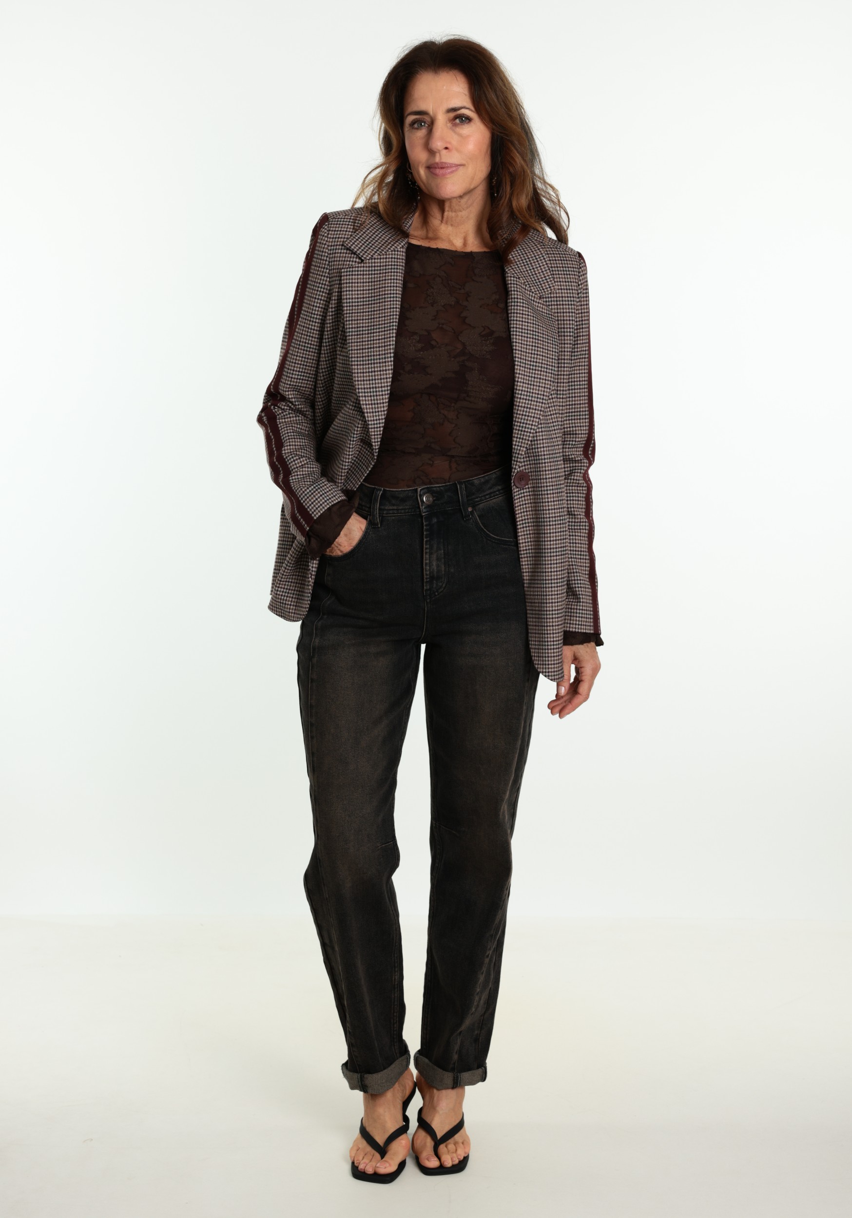 Red Button Jeans Caitlina SRB5031 Donker bruin