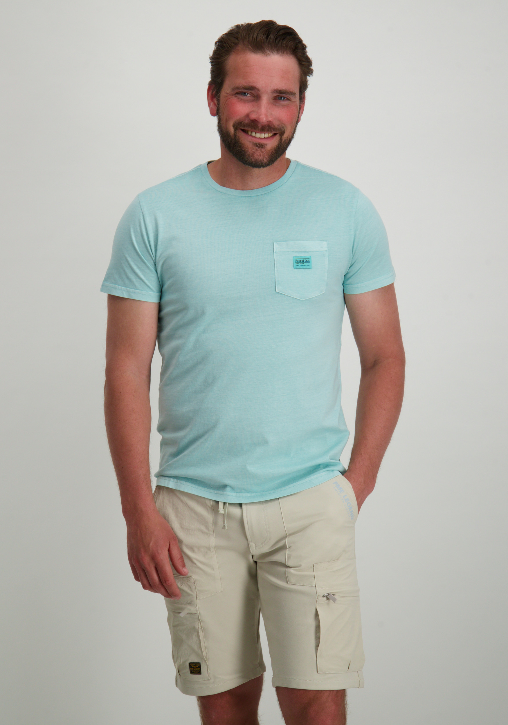 Petrol T-shirt M-1050-TSR632 Licht blauw