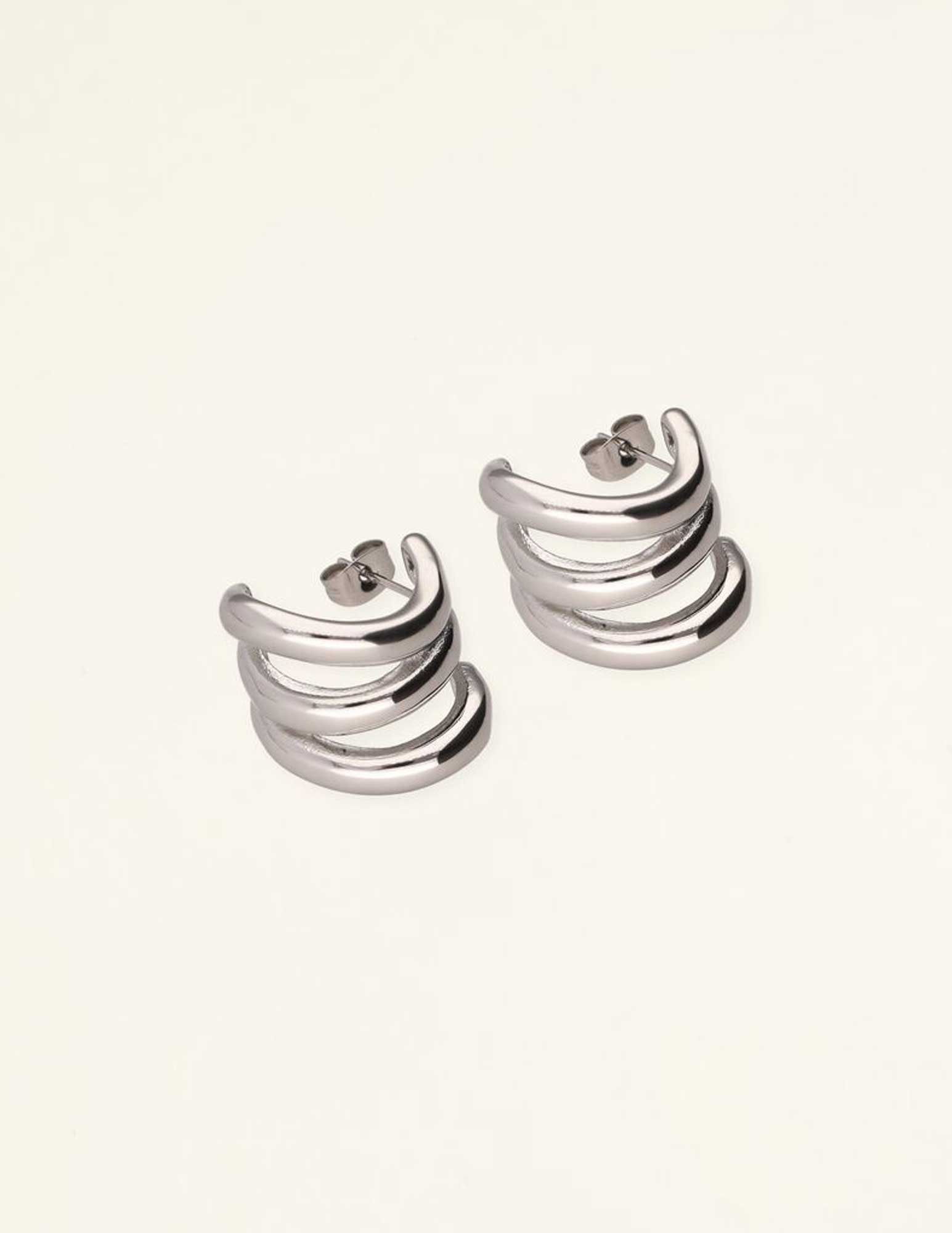 My Jewellery Oorringen 3 lagen MJ08717 Zilver