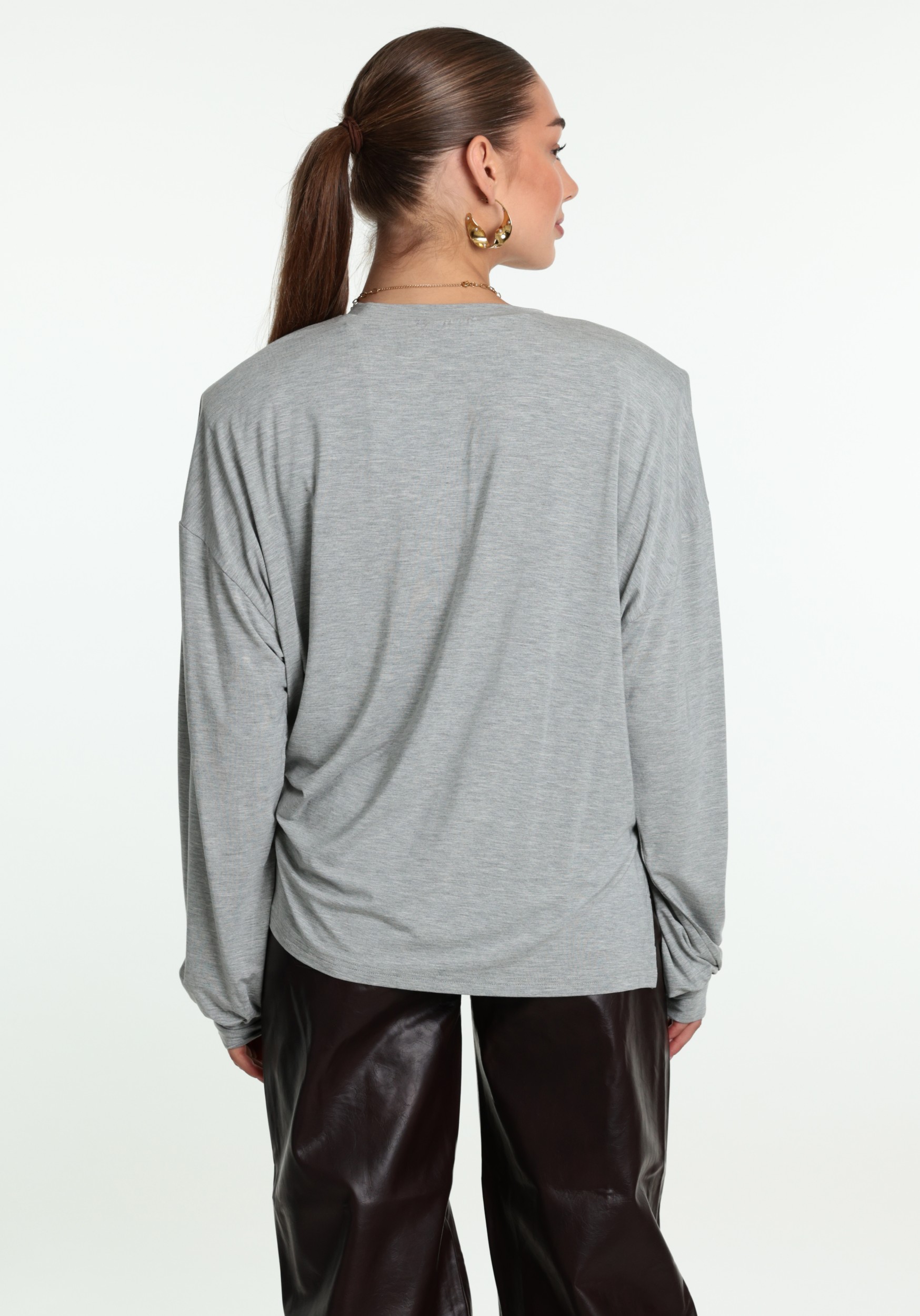 Studio Amaya T-shirt Kaki Kaki Grijs