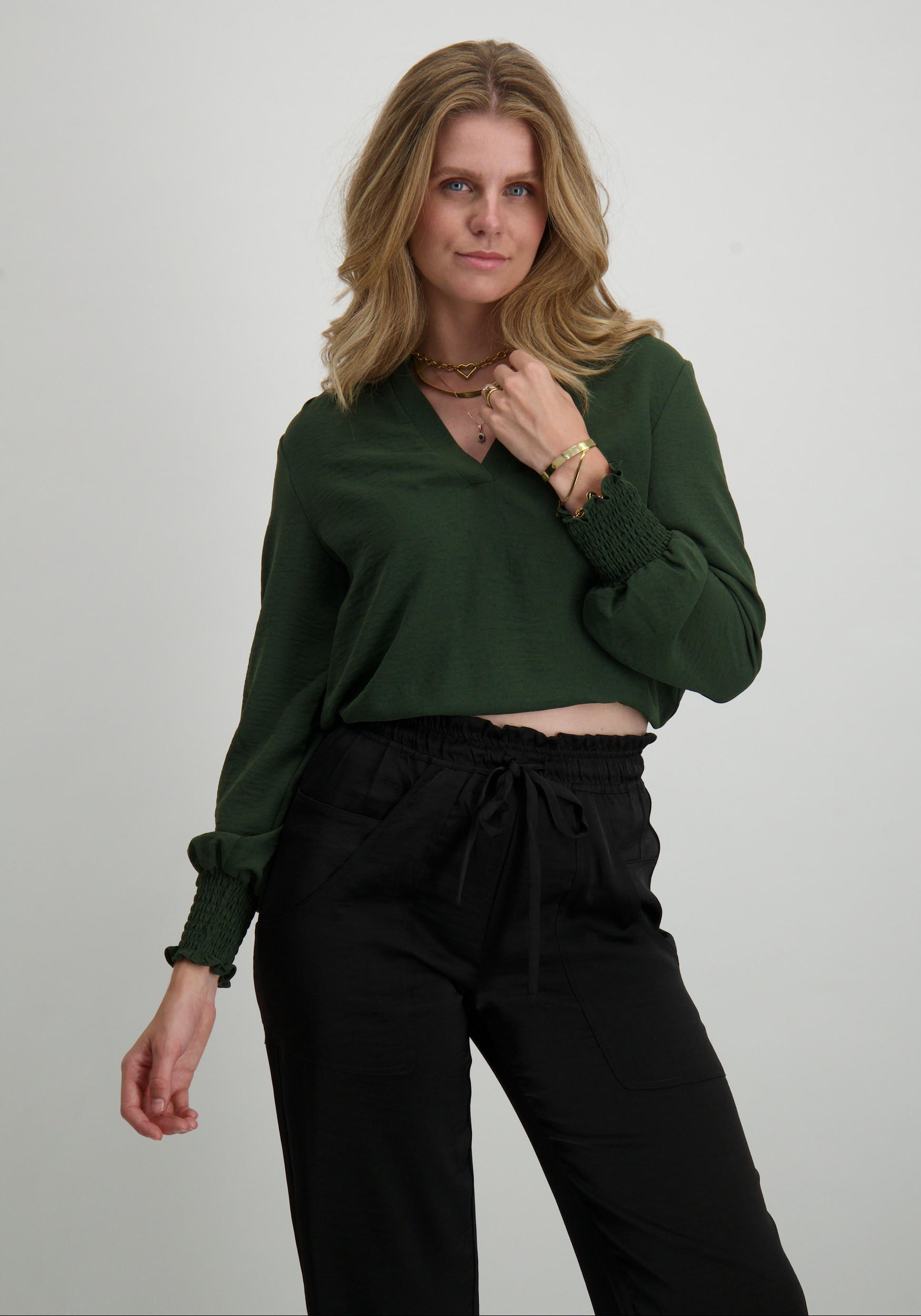 Only Blouse Mette 15284309 Donker groen