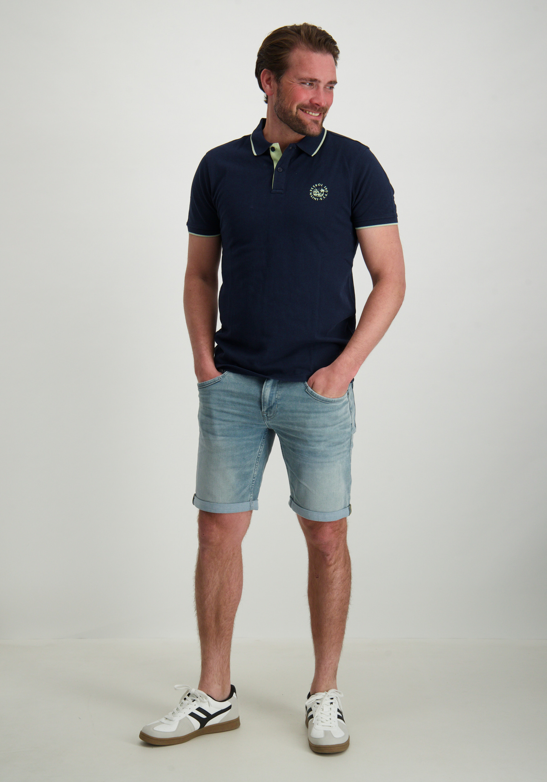 Petrol Polo korte mouwen M-1050-POL107 Donker blauw