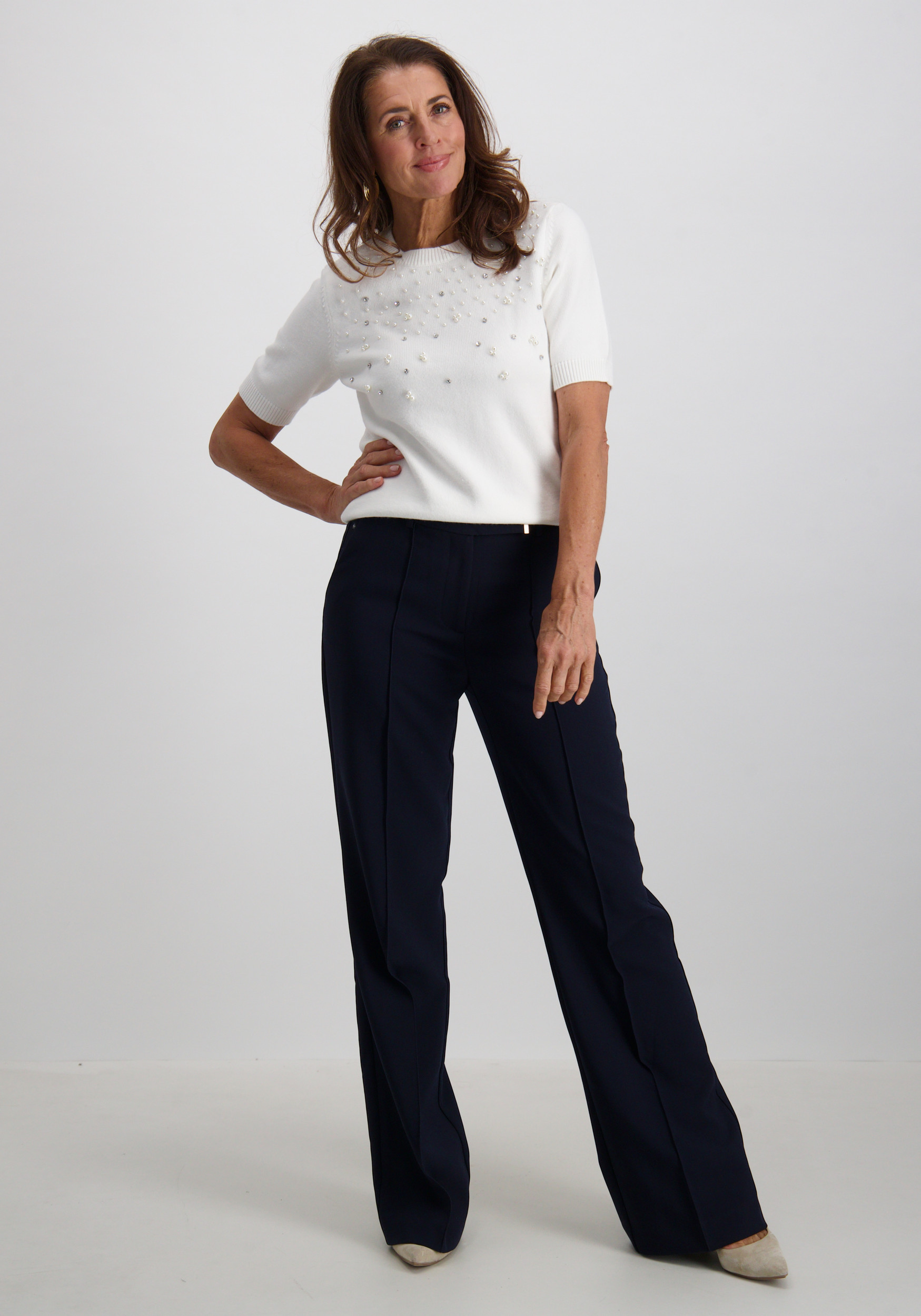 Aaiko BV Broek Chantalle CHANTALLE R PES 345 Donker blauw