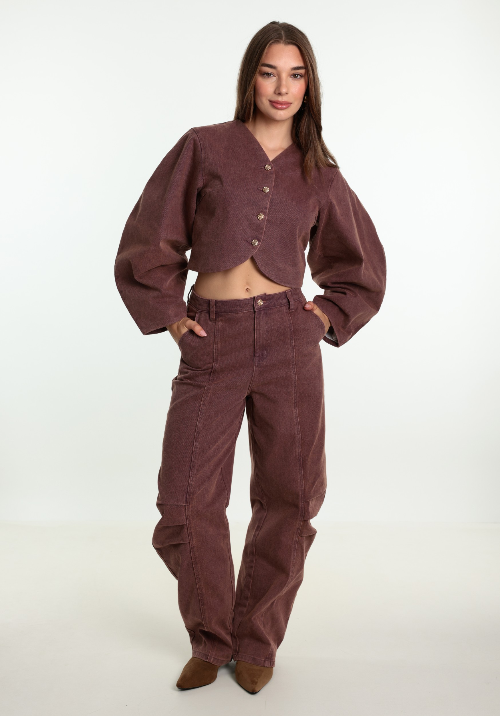 Studio Amaya Jeans Rift Rift Bordeaux