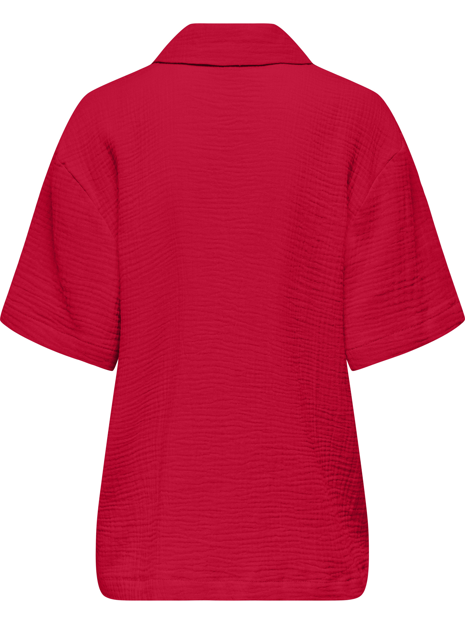 Jacqueline de jonge Blouse korte mouw Theis 15319565 Rood