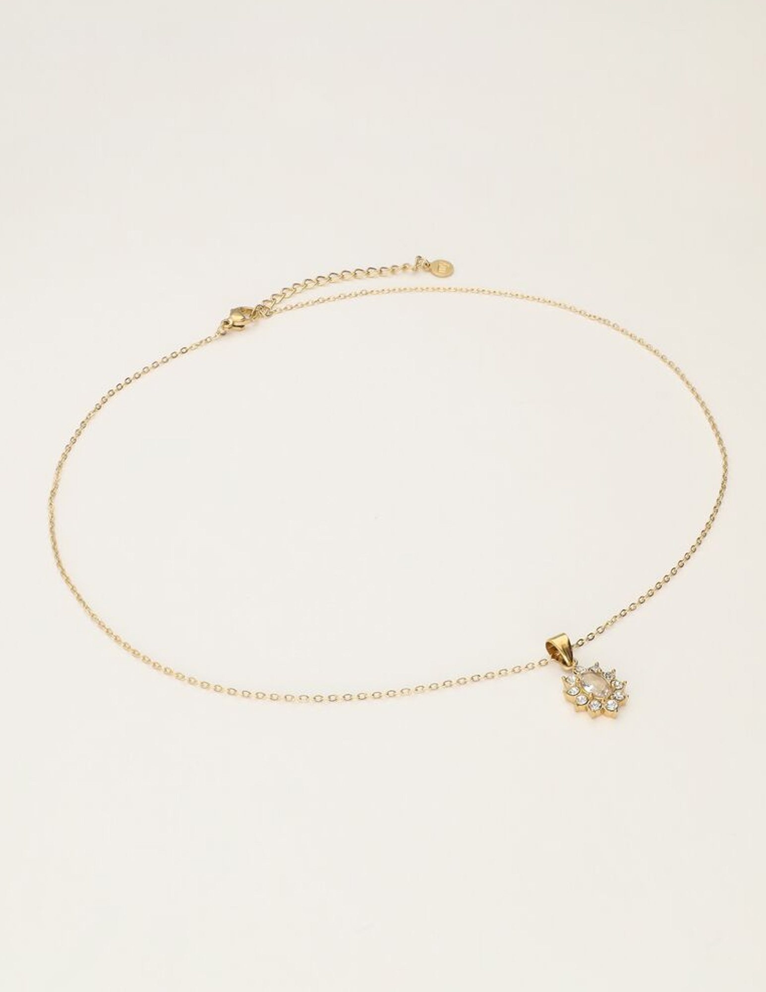 My Jewellery Vintage ketting met transparante strass MJ11482 Goud