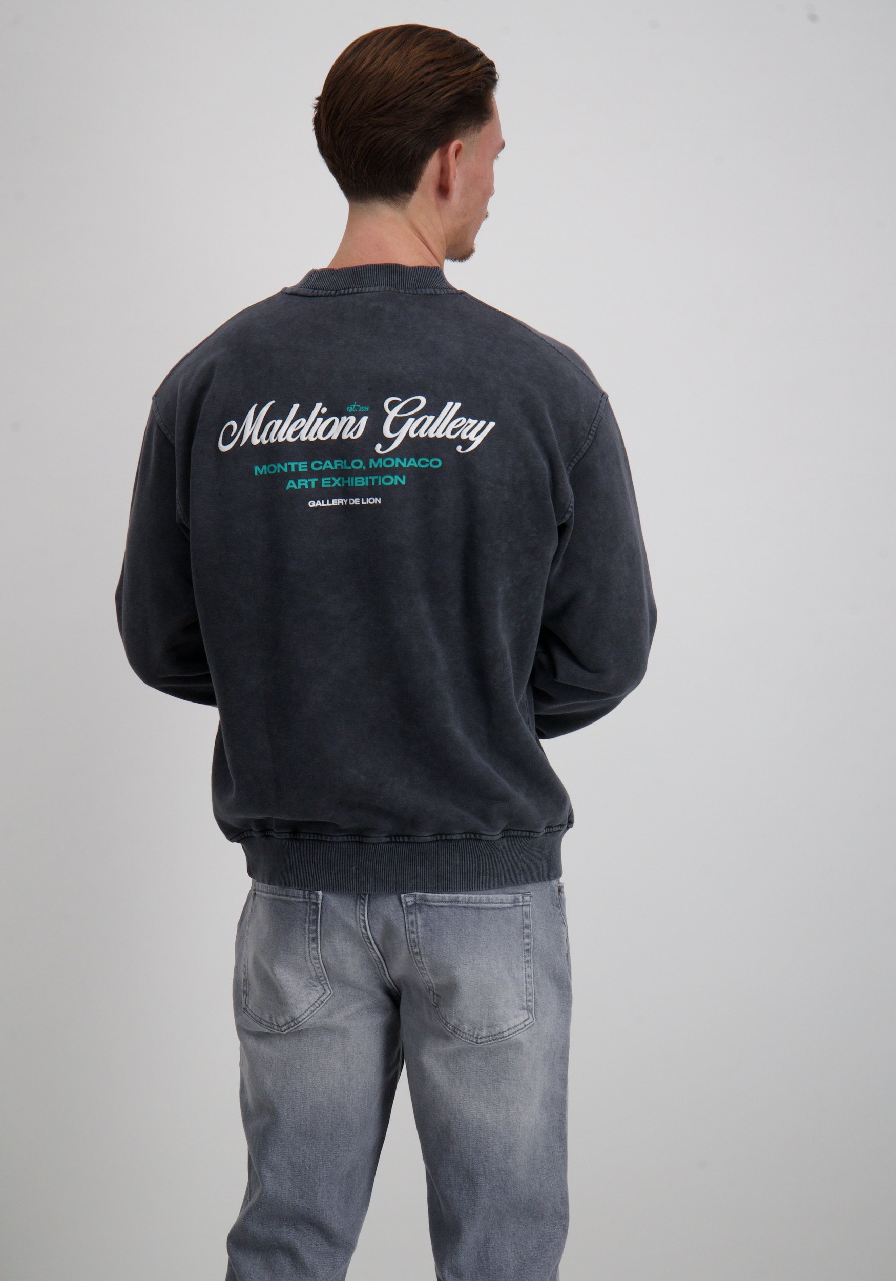 Malelions Sweater Gallery MM2-AW25-34 Donker Grijs