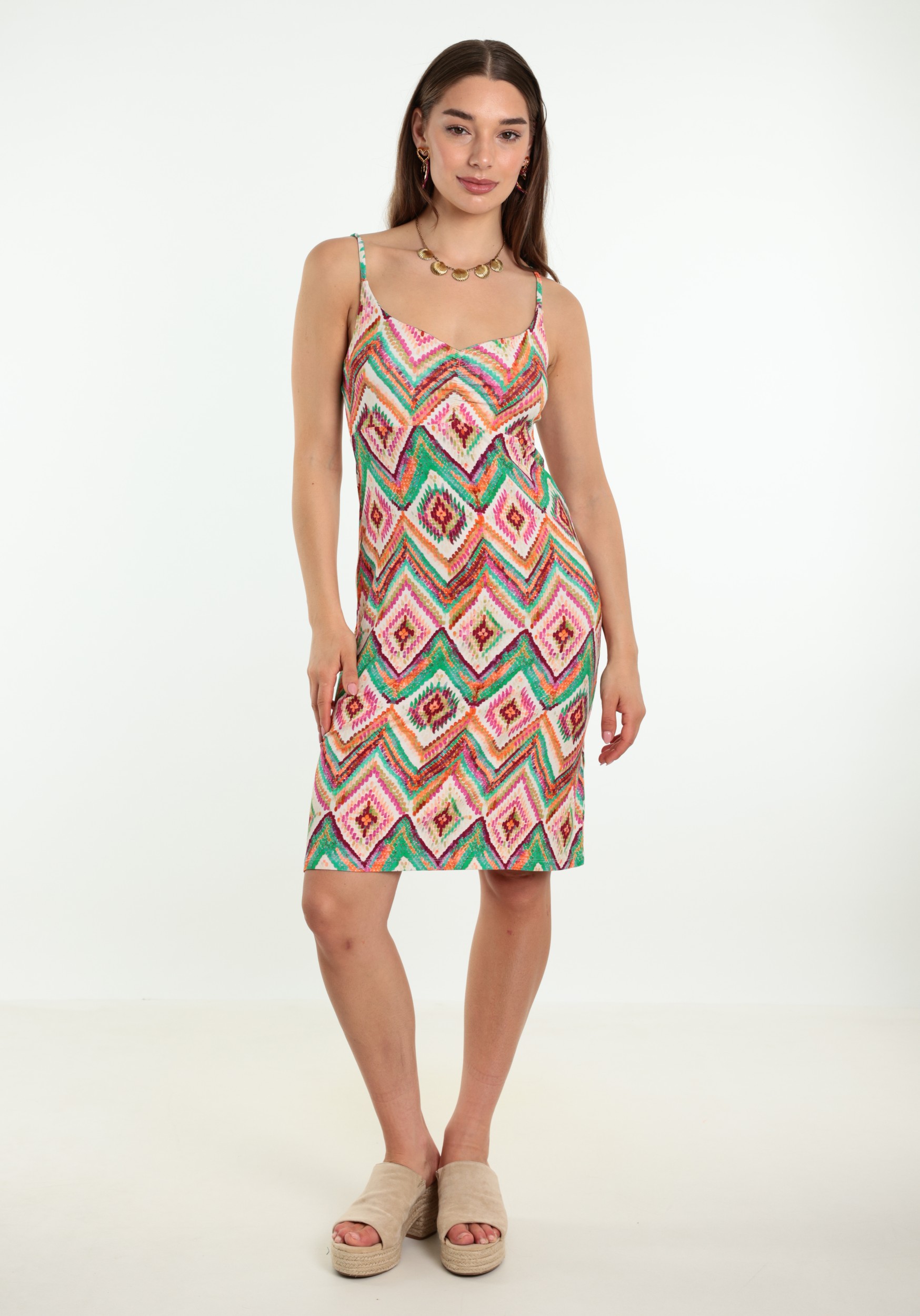 Geisha Jurk all-over print 67420-60 NOA Kobalt