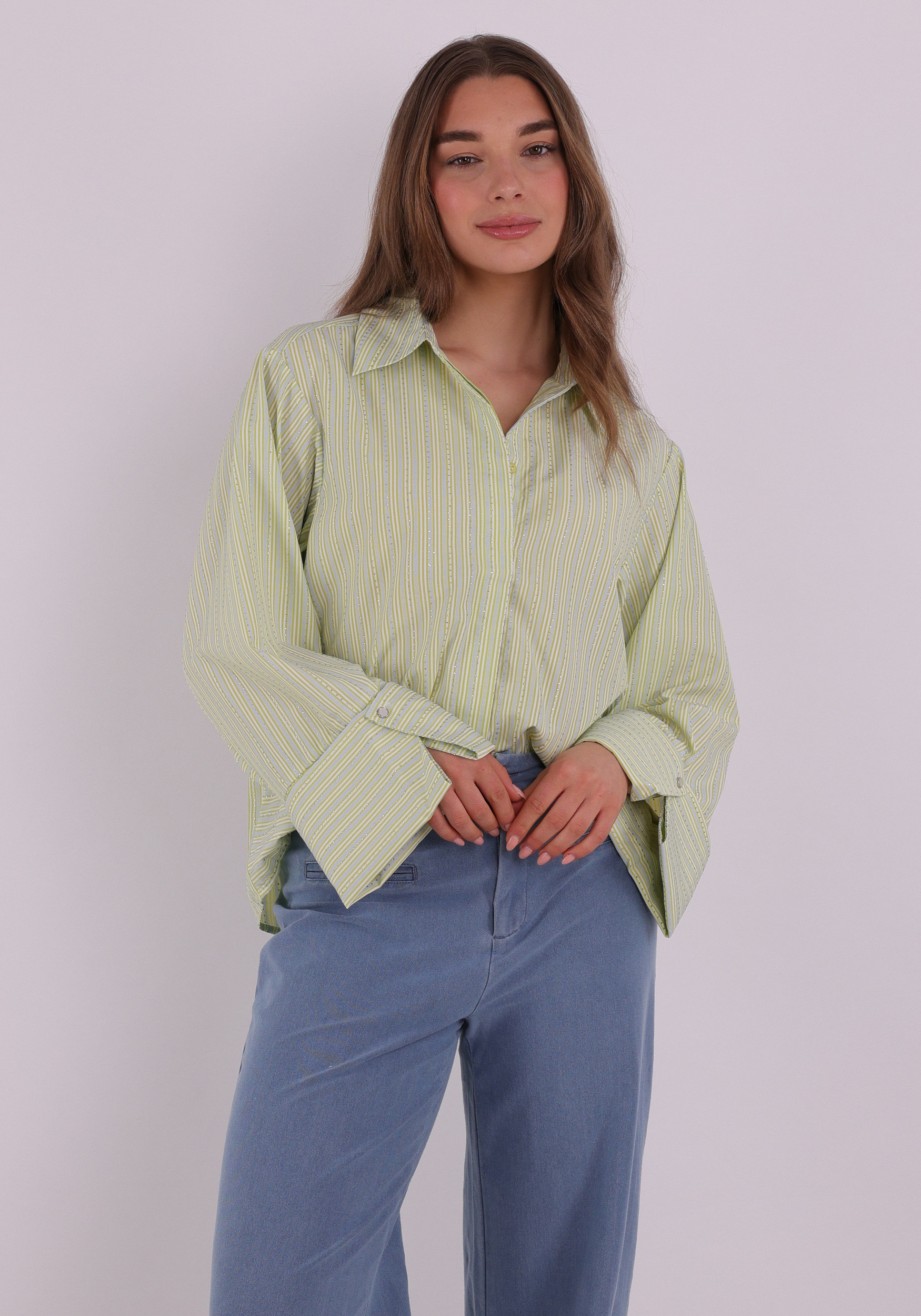 Aaiko BV Blouse Elda ELDA STRASS CO 599 Licht groen
