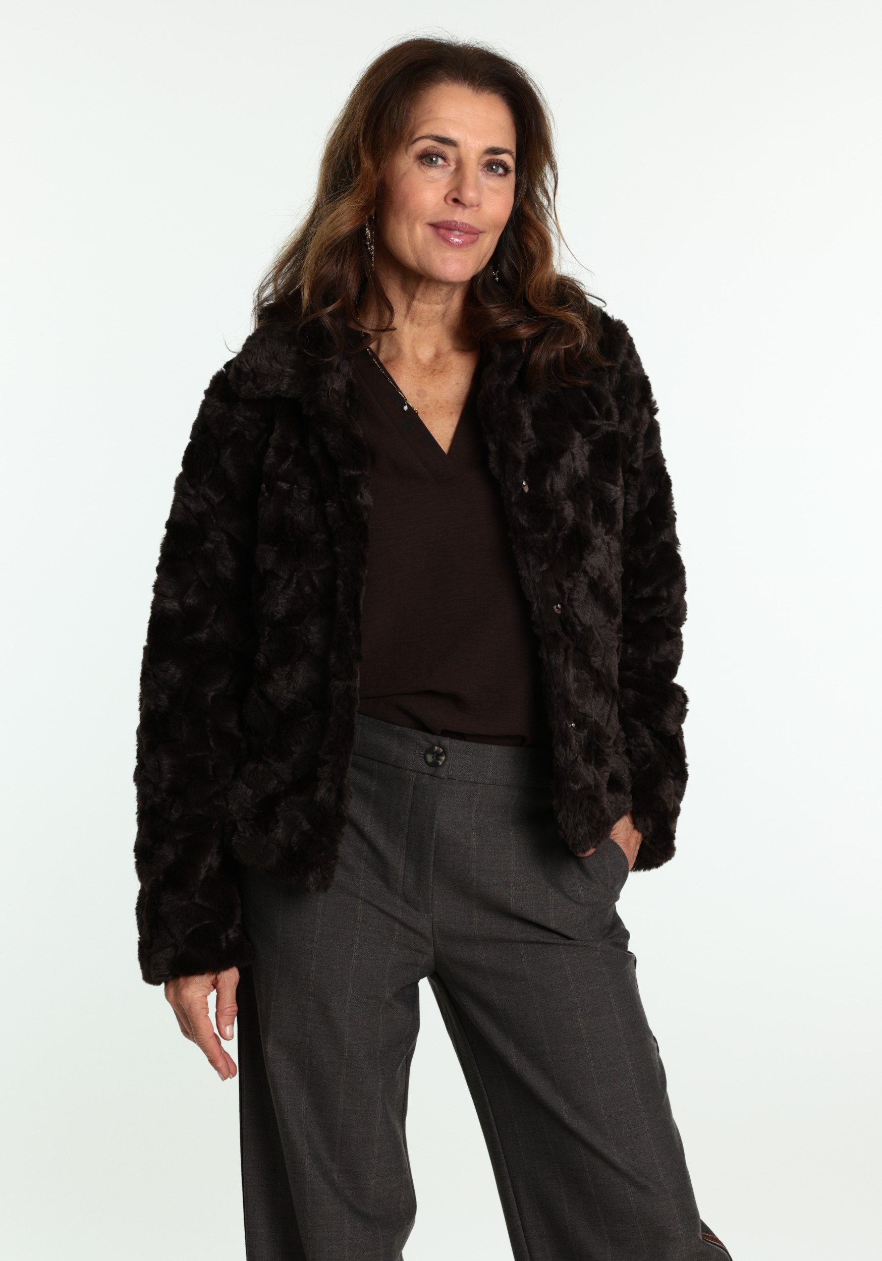 Vila Jaket Dorte 14116061 Donker bruin