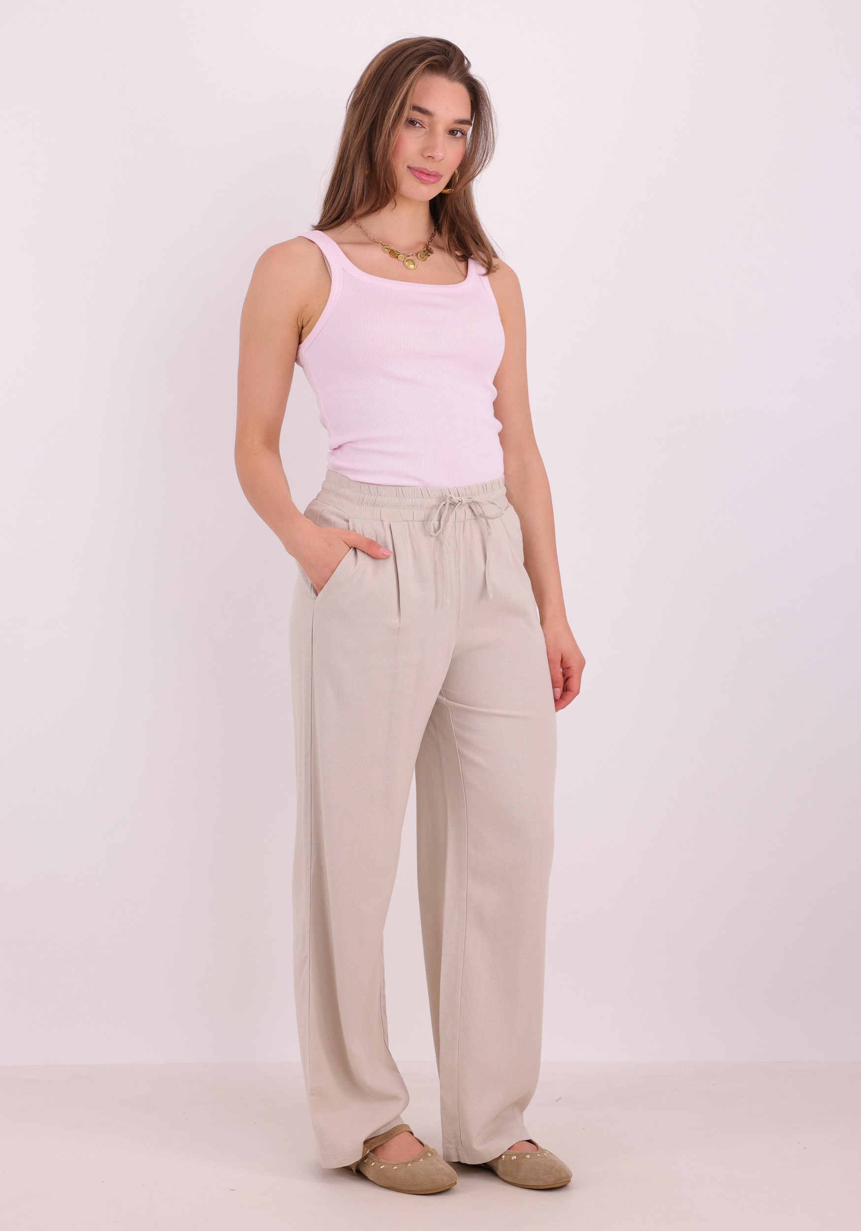 VERO MODA Broek Jesmilo 10287363 Zand