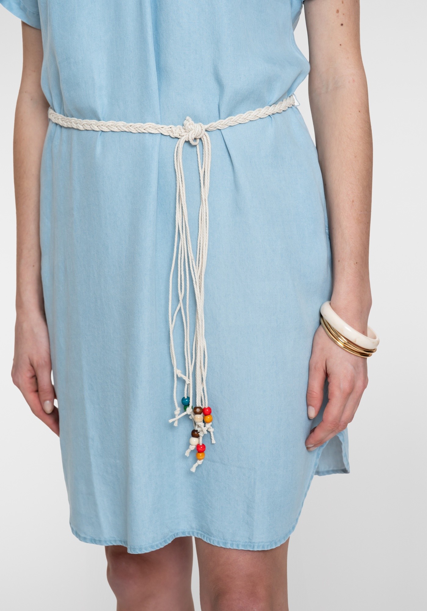 Geisha Jurk denim 67301-10 Licht blauw