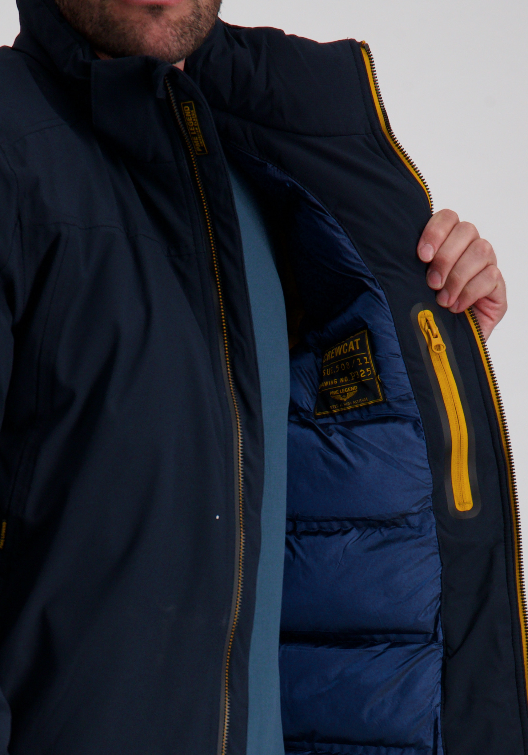 PME Legend Winterjas Crewcat PJA2508111 Donker blauw