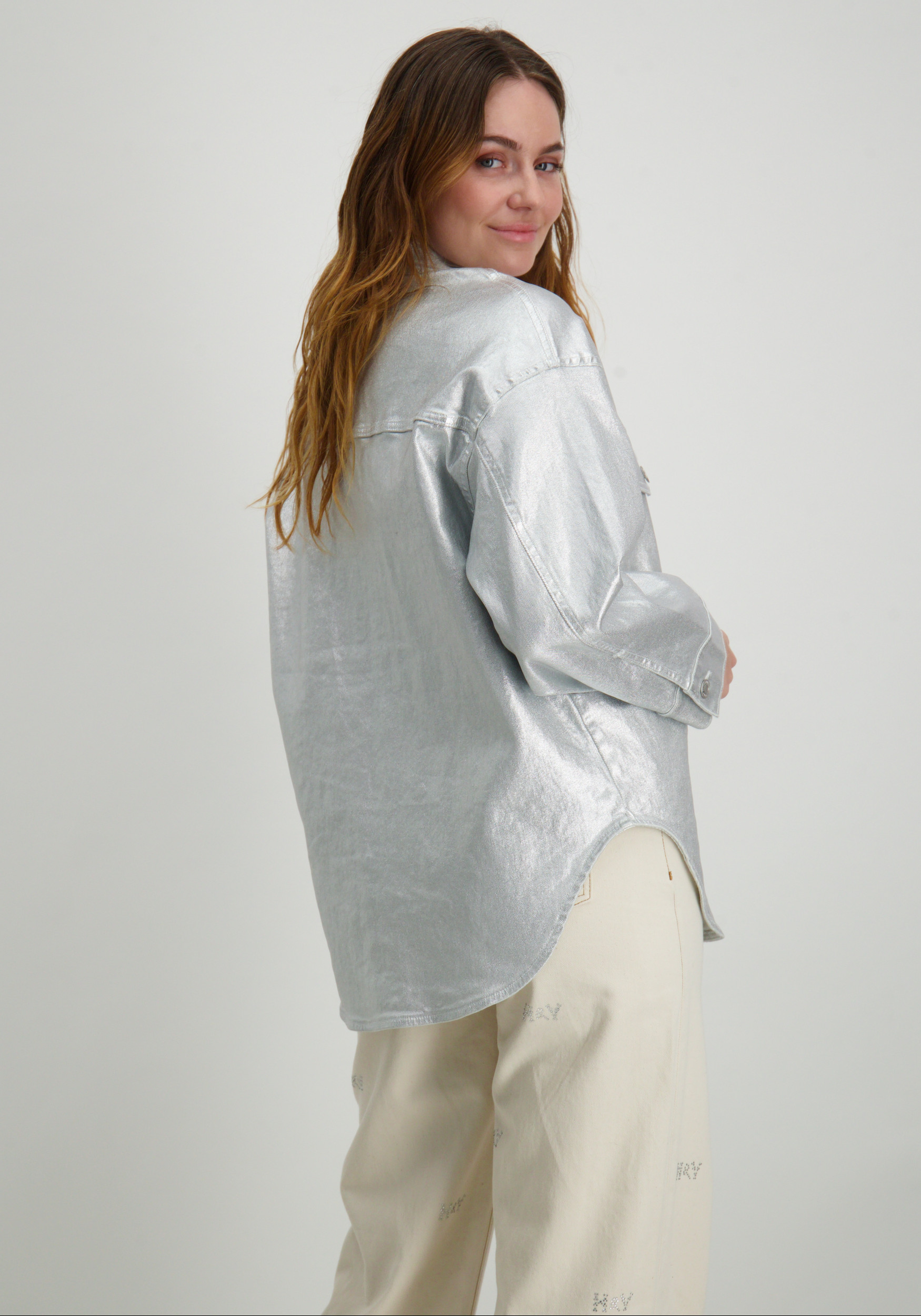 Vero moda Spijkerjas Riva 10323327 Zilver