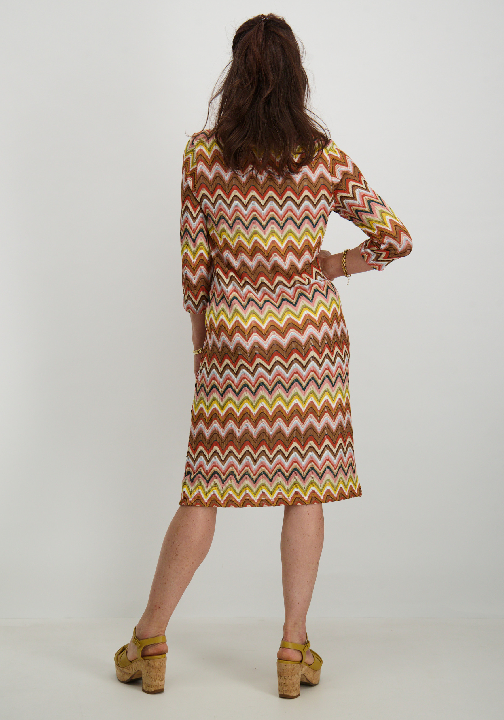 Geisha Jurk zigzag 47139-60 Oranje