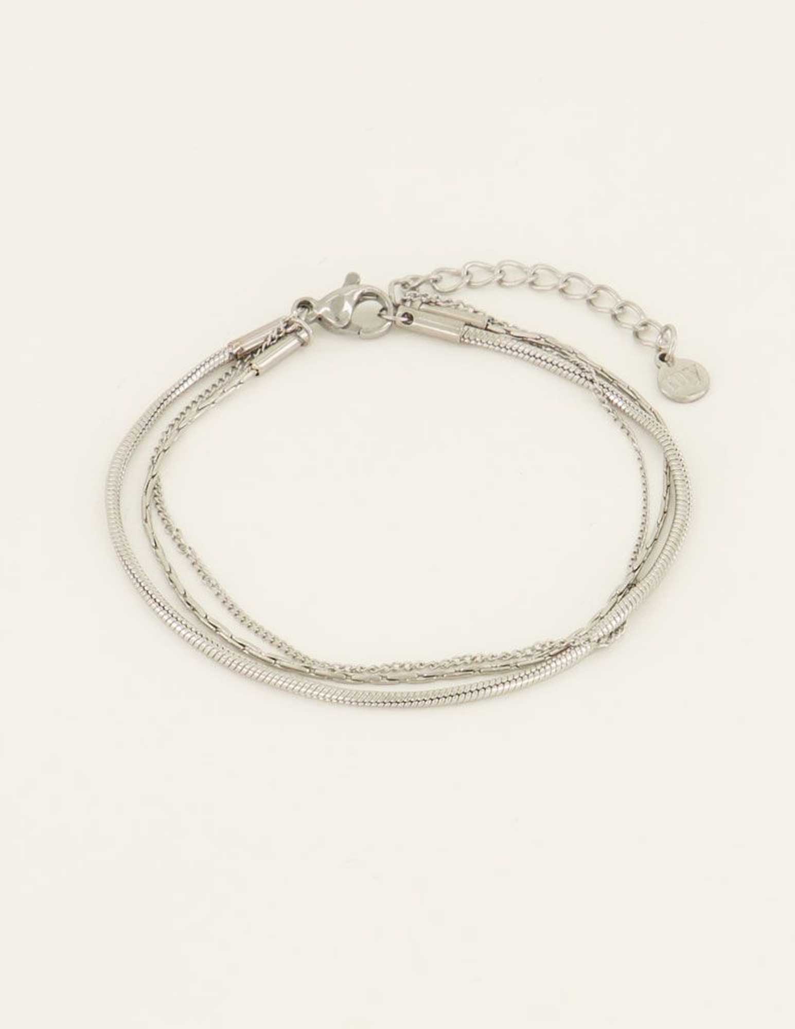 My Jewellery Armband 3 lagen MJ07809 Zilver