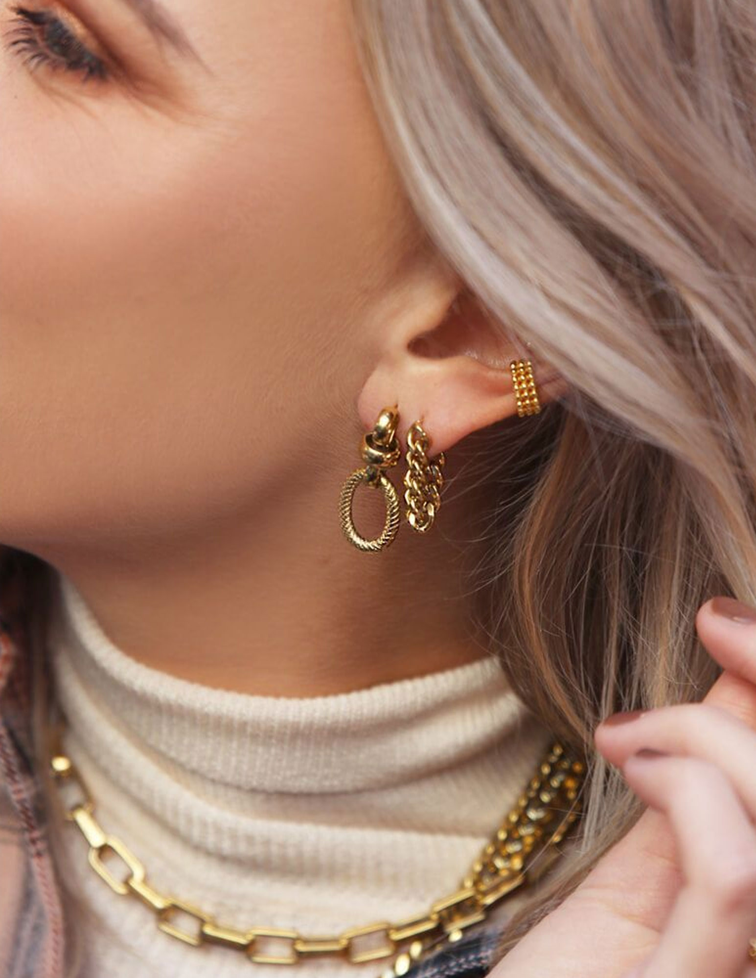 My Jewellery Orrbellen schakels MJ04044 Goud