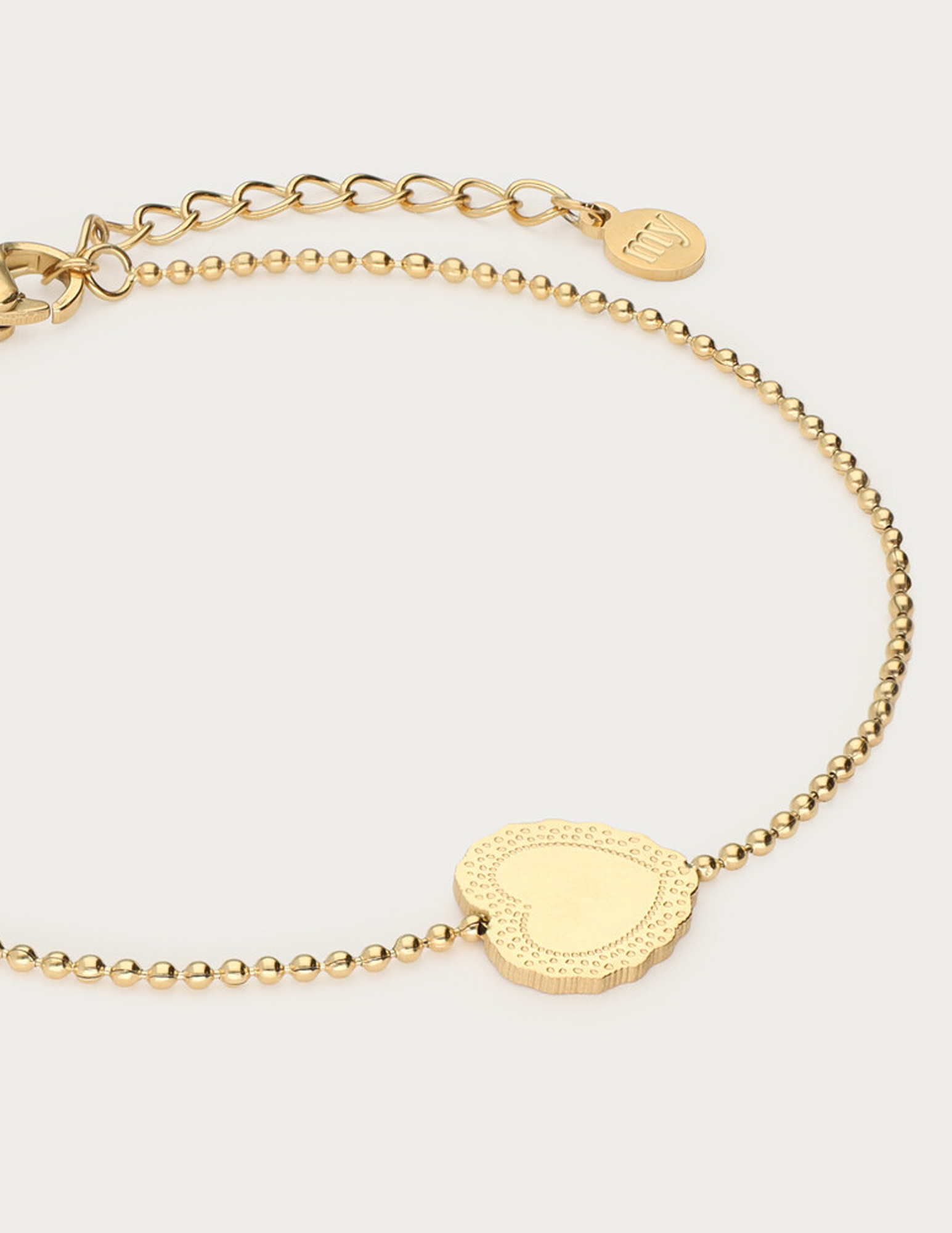 My Jewellery Love armband met hartvormige bedel MJ15264 Goud