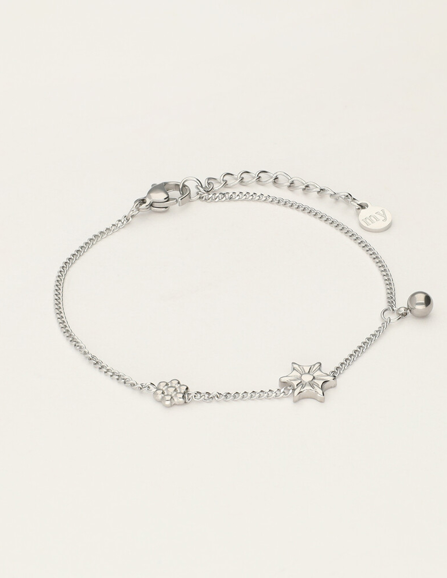 My Jewellery Armband met bloemen MJ12071 Zilver