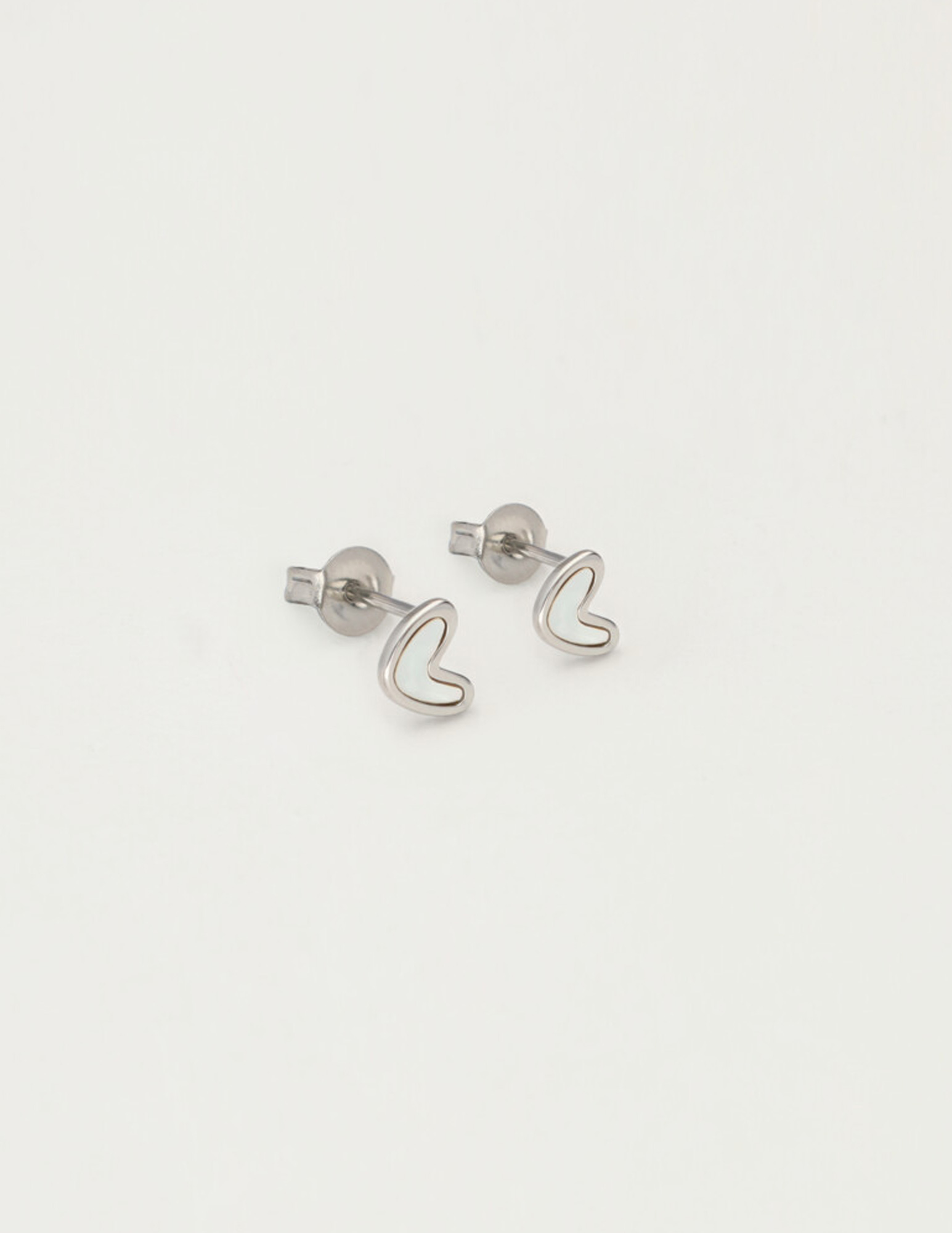 My Jewellery Studs hart met parelmoer MJ12101 Zilver