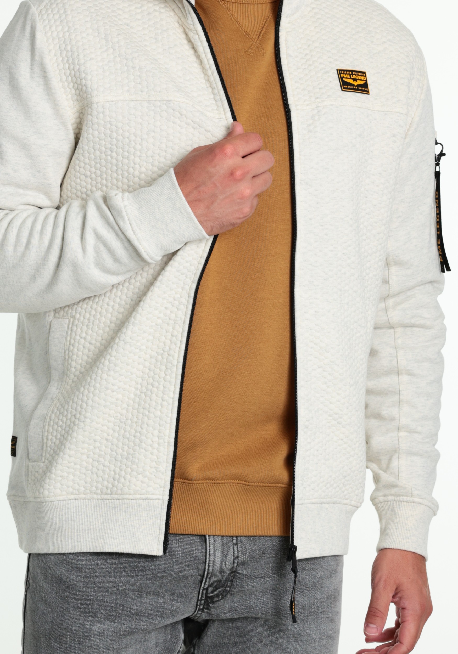 PME Legend Vest Jaquard interlock PSW2608436 Ecru