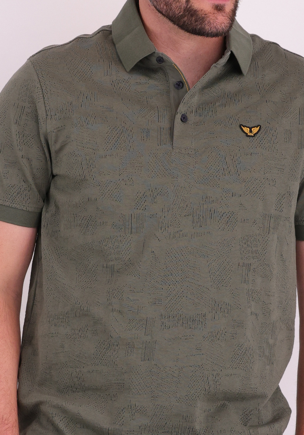PME Legend Polo Jacquard PPSS2603883 Donker groen