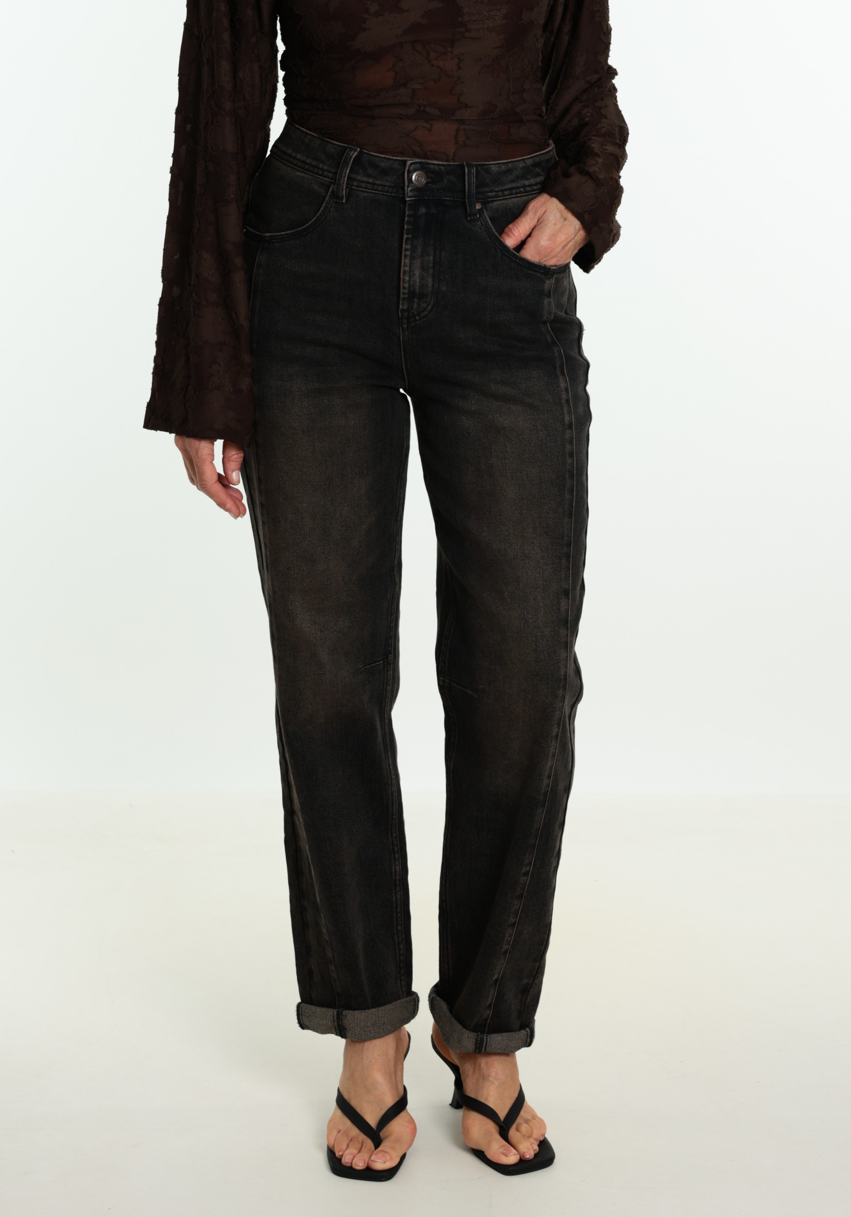 Red Button Jeans Caitlina SRB5031 Donker bruin