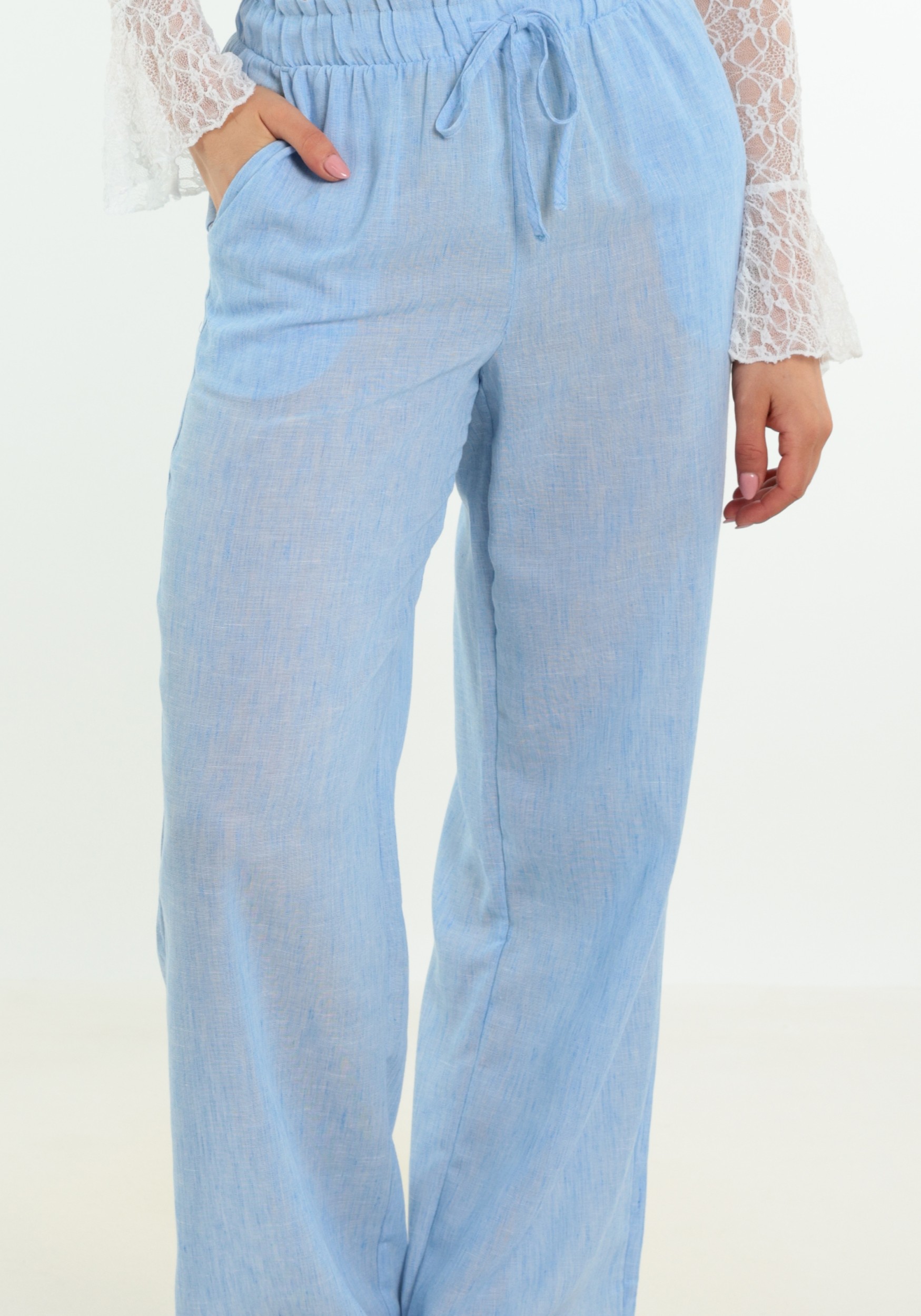 VERO MODA Broek Charline 10350442 Licht blauw