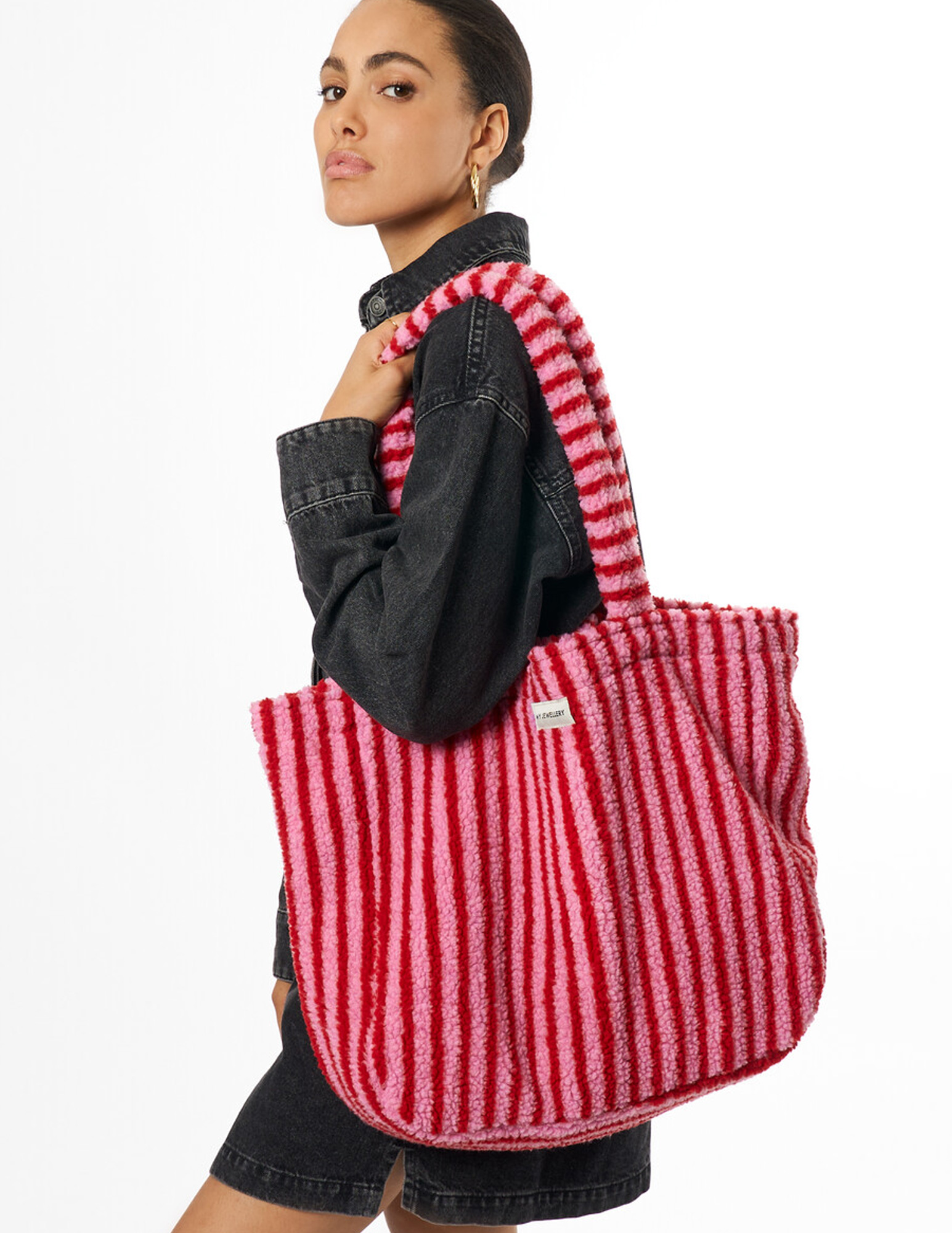 My Jewellery Teddy shopper met strepen MJ14454 Rose