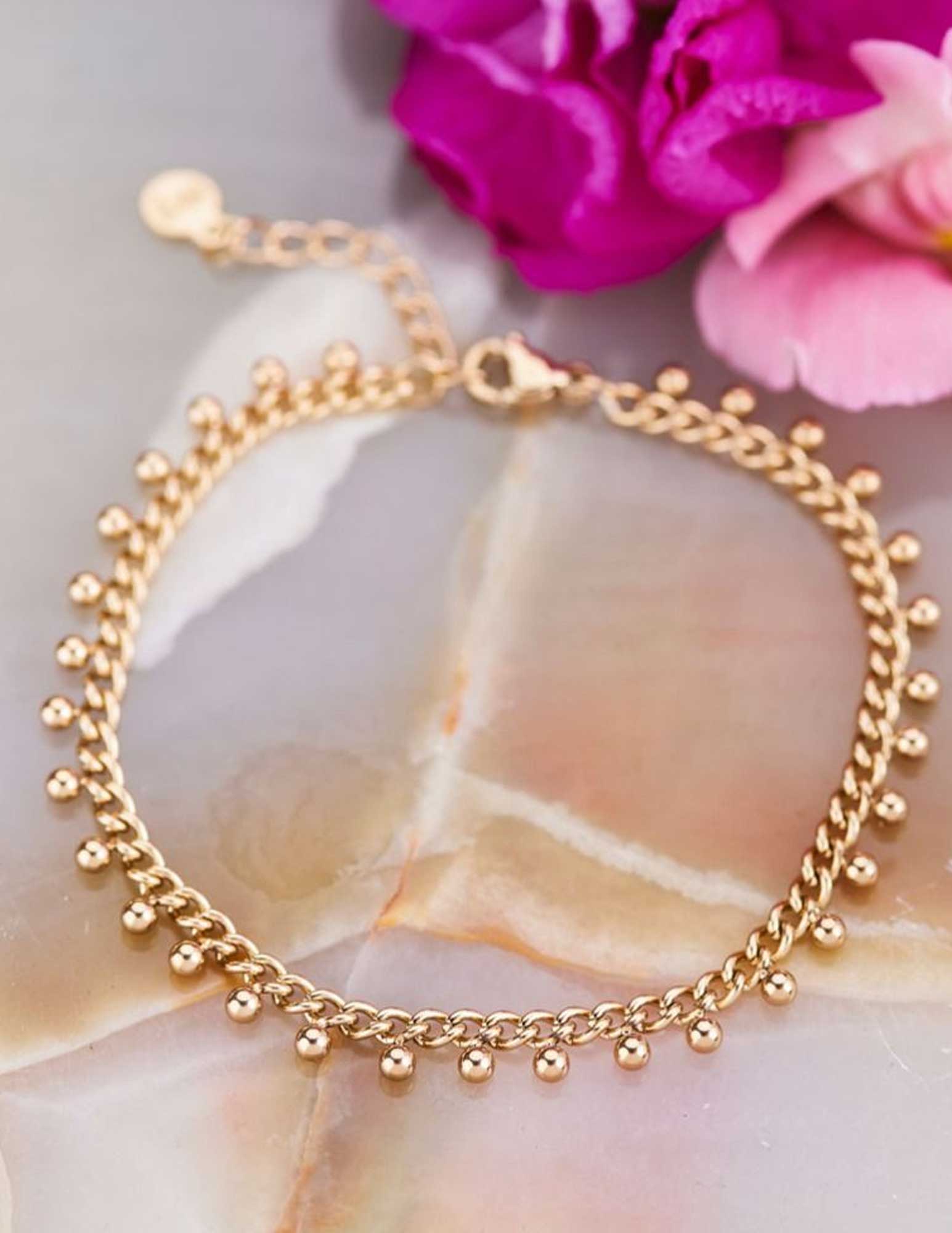 My Jewellery Schakelarmband met bolletjes MJ06812 Goud