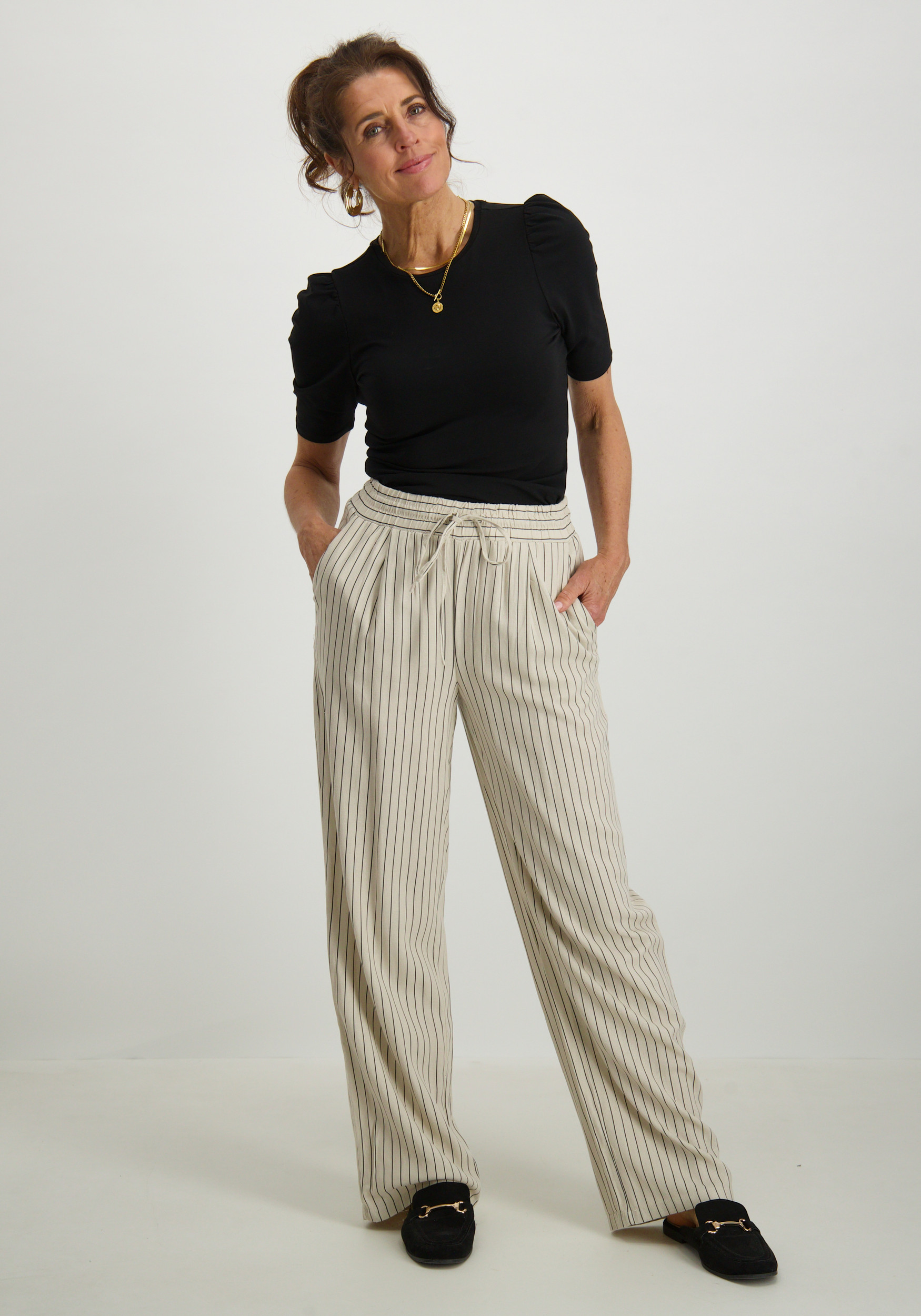 Vero moda Broek Jesmilo 10287363 Donker beige