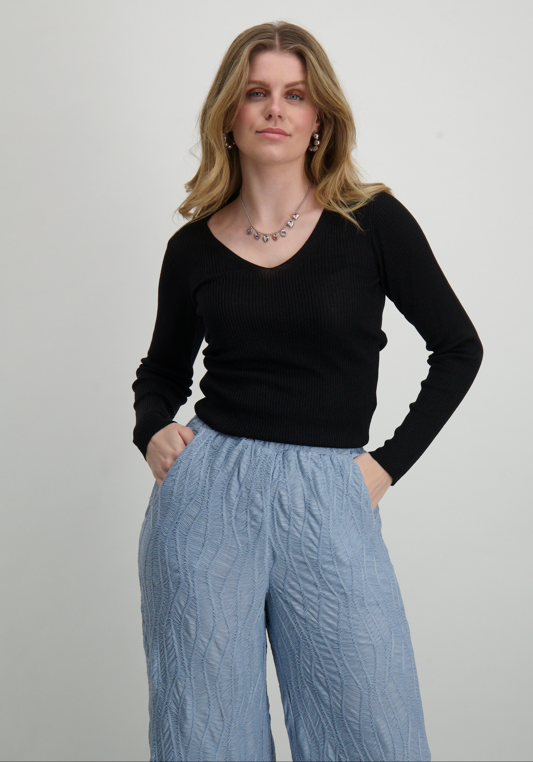 Jacqueline de jonge Trui Bodilla lurex 15335494 Zwart