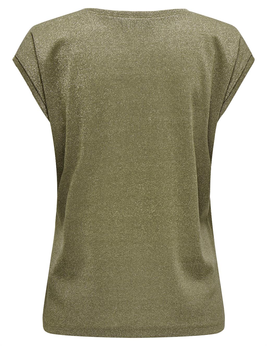 Only T-shirt Silvery lurex 15136069 Taupe