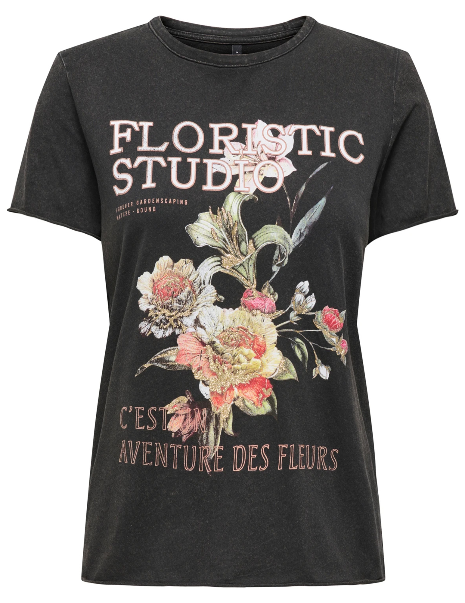 Only T-shirt Lucy 15215721 Antraciet