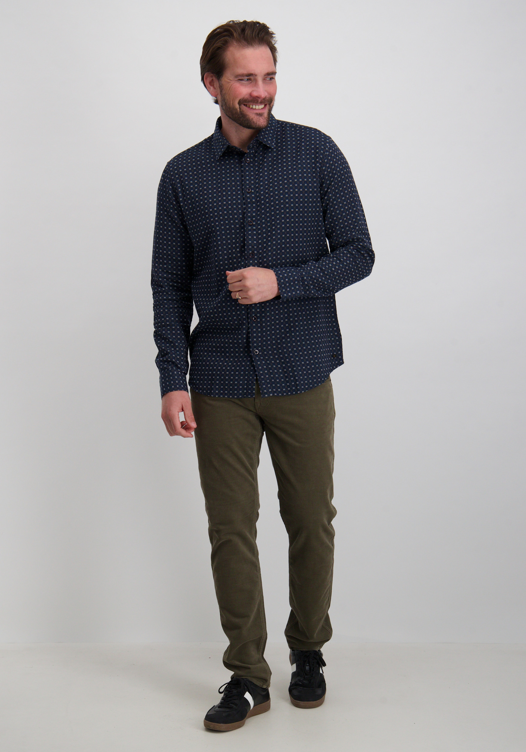 No Excess Overhemd all-over print 29450940 Donker blauw