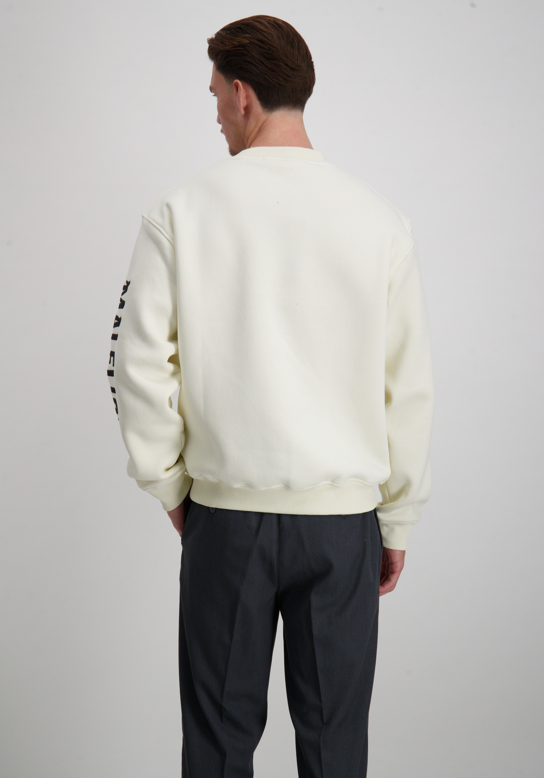 Malelions Sweater Graffiti MM1-AW25-44 Wolwit-ecru