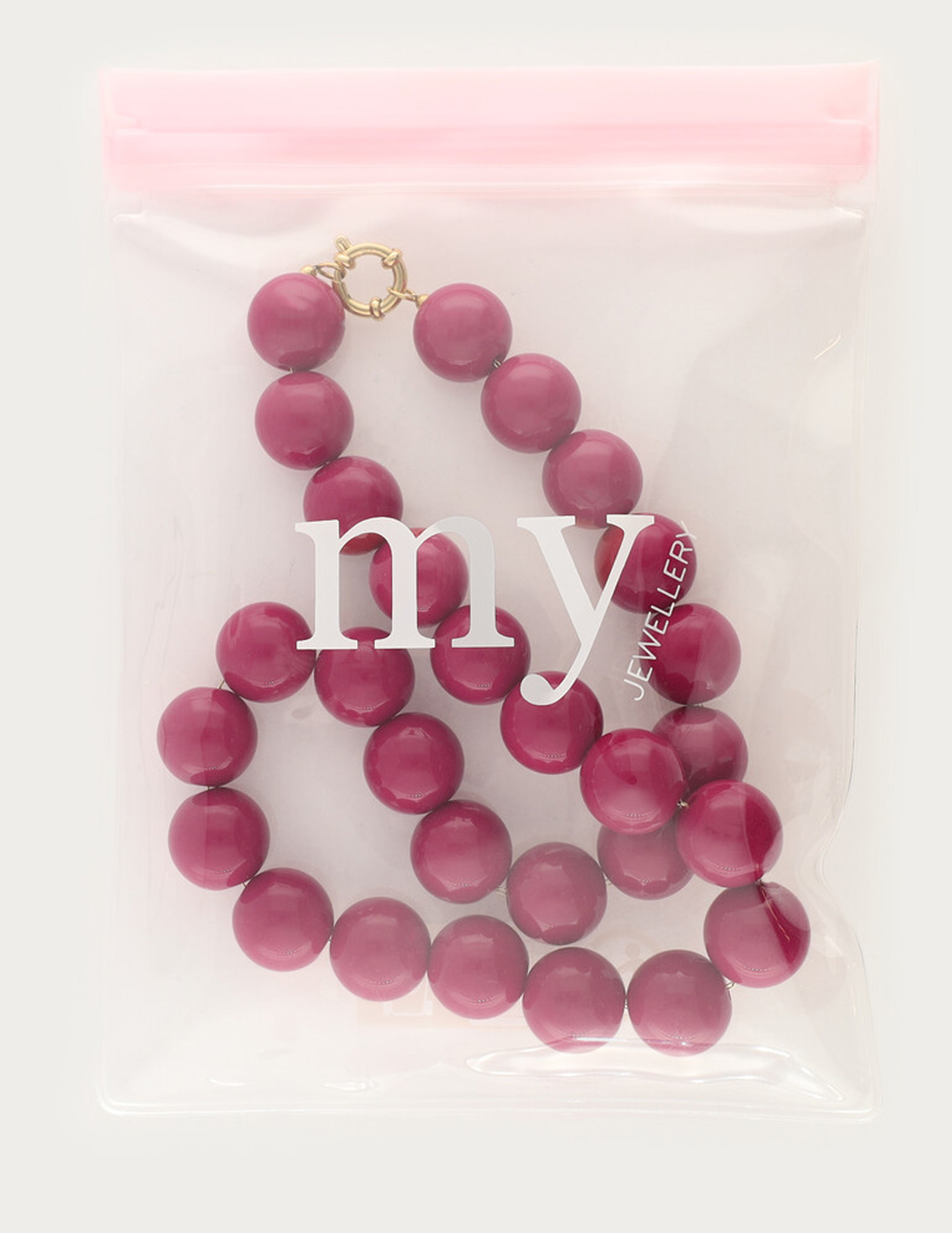 My Jewellery Kralen ketting MJ14423 Donker rose