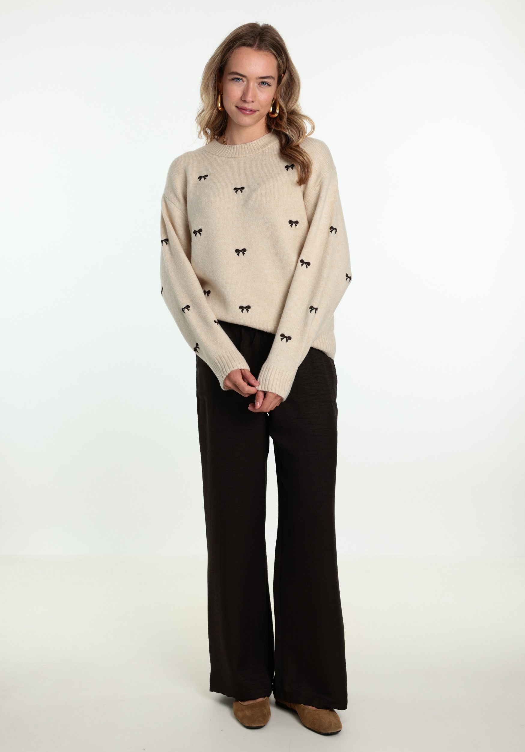 VERO MODA Broek Melaney 10316385 Donker bruin