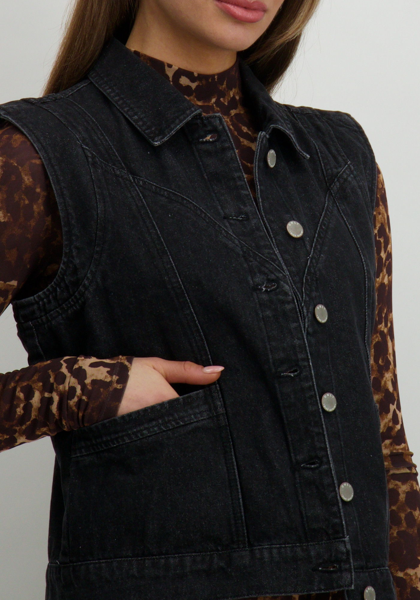 Only Gilet Kennedy 15278041 Jeans zwart