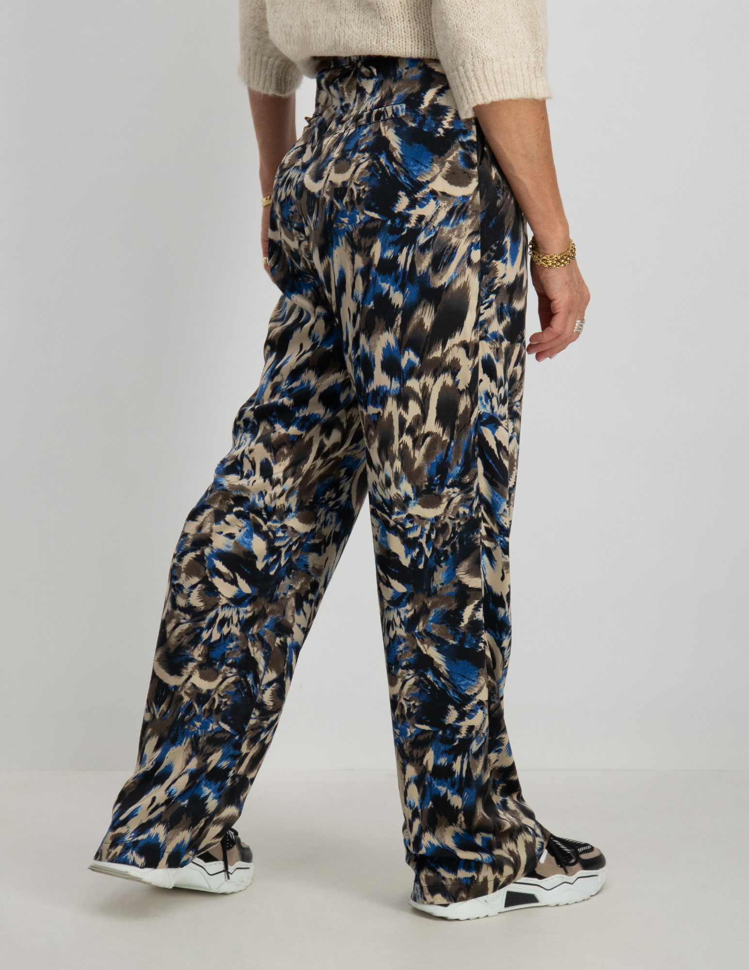 Amaya Amsterdam Broek met print Anna Blauw