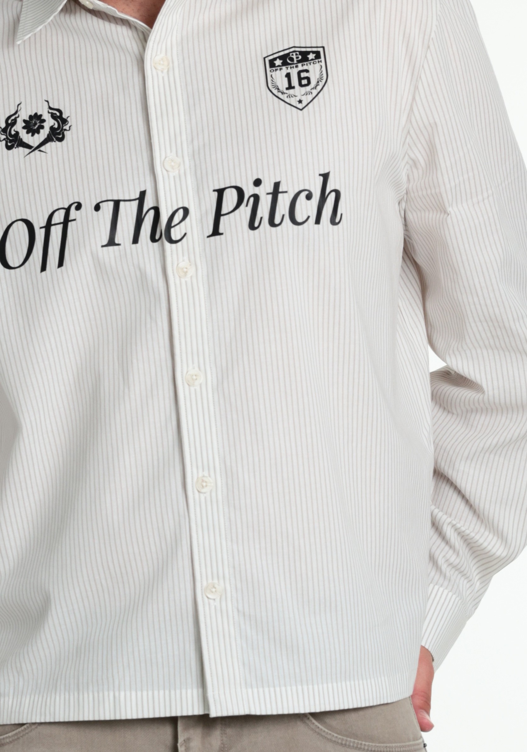 Off The Pitch Overhemd Stike OTP253401 Wolwit-ecru