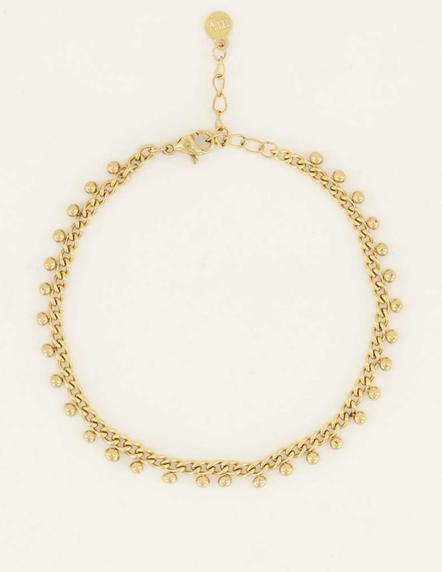 My Jewellery Schakelarmband met bolletjes MJ06812 Goud