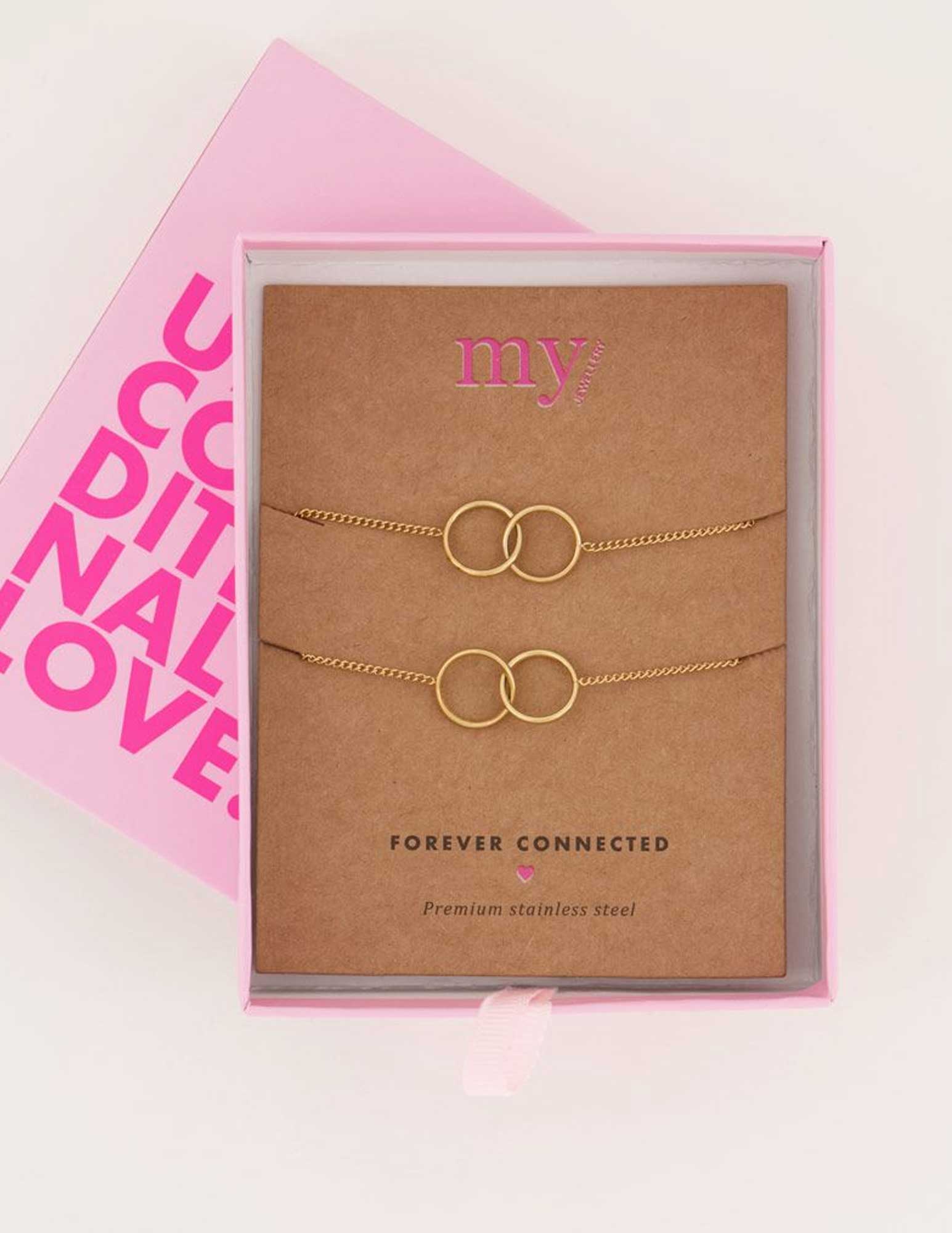 My Jewellery Forever connected armbanden set MJ05003 Goud