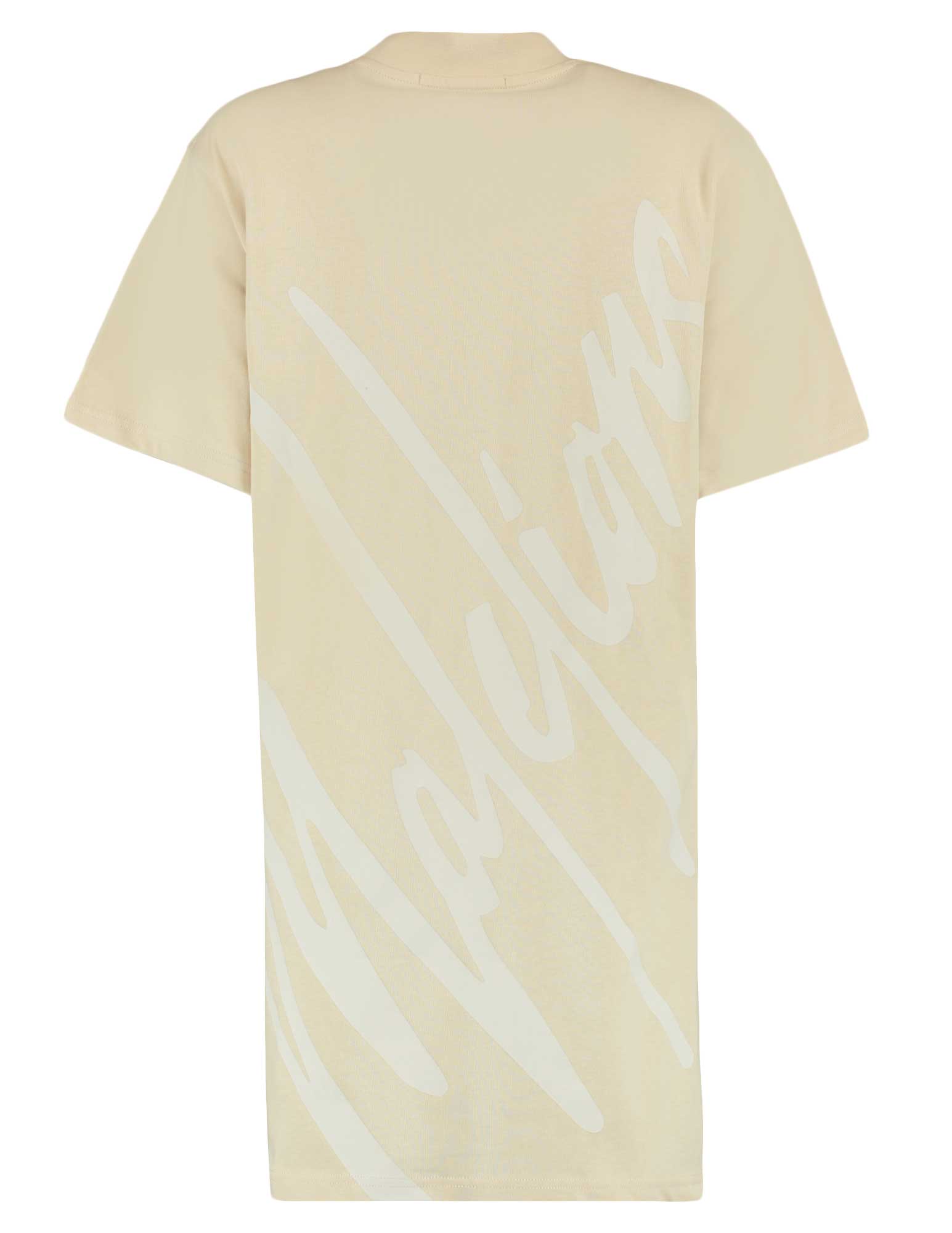 Malelions T-shirt jurk Firma MD3-SS24-31 Beige