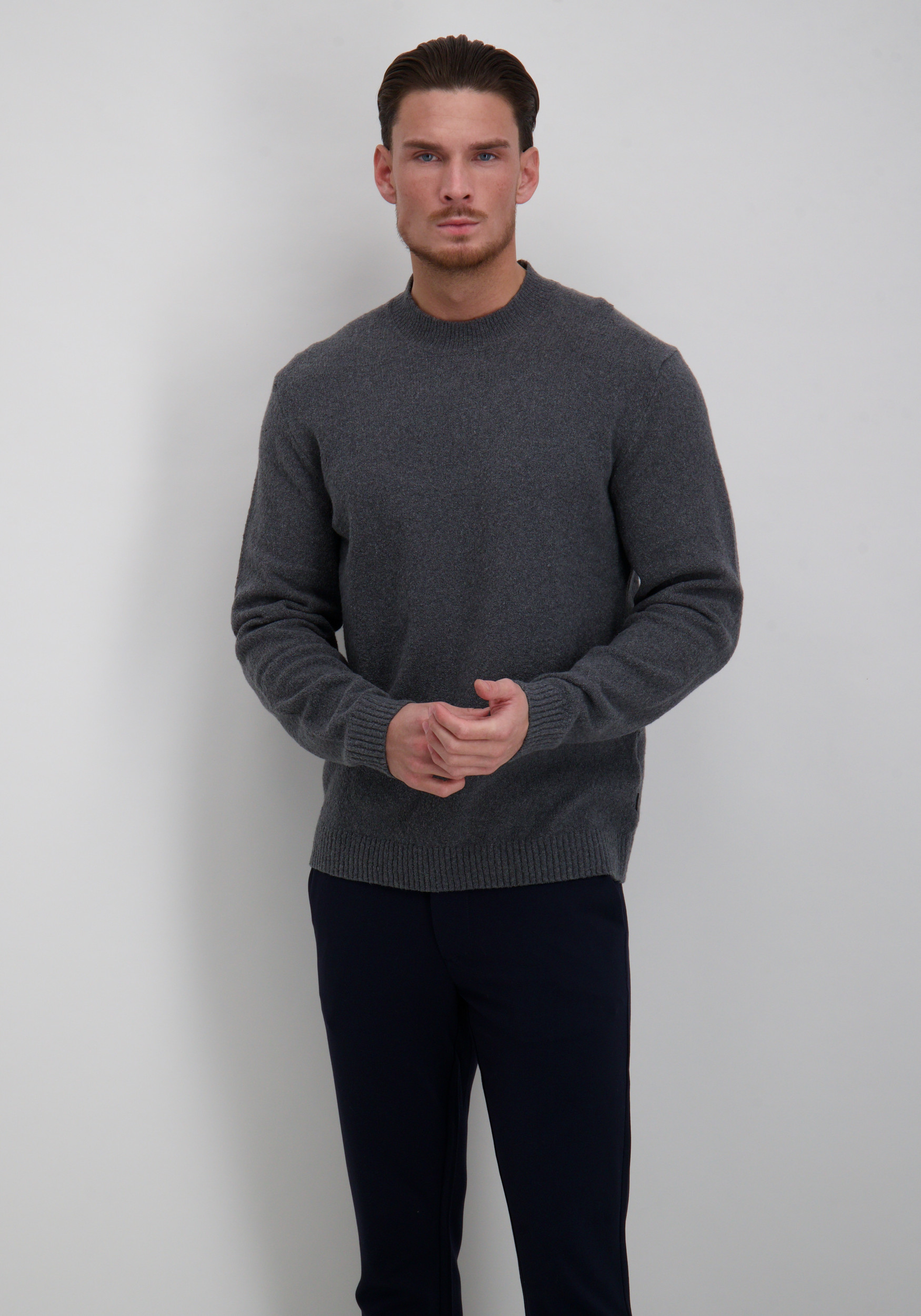 Jack & jones Trui Blamaverick 12286144 Midden grijs